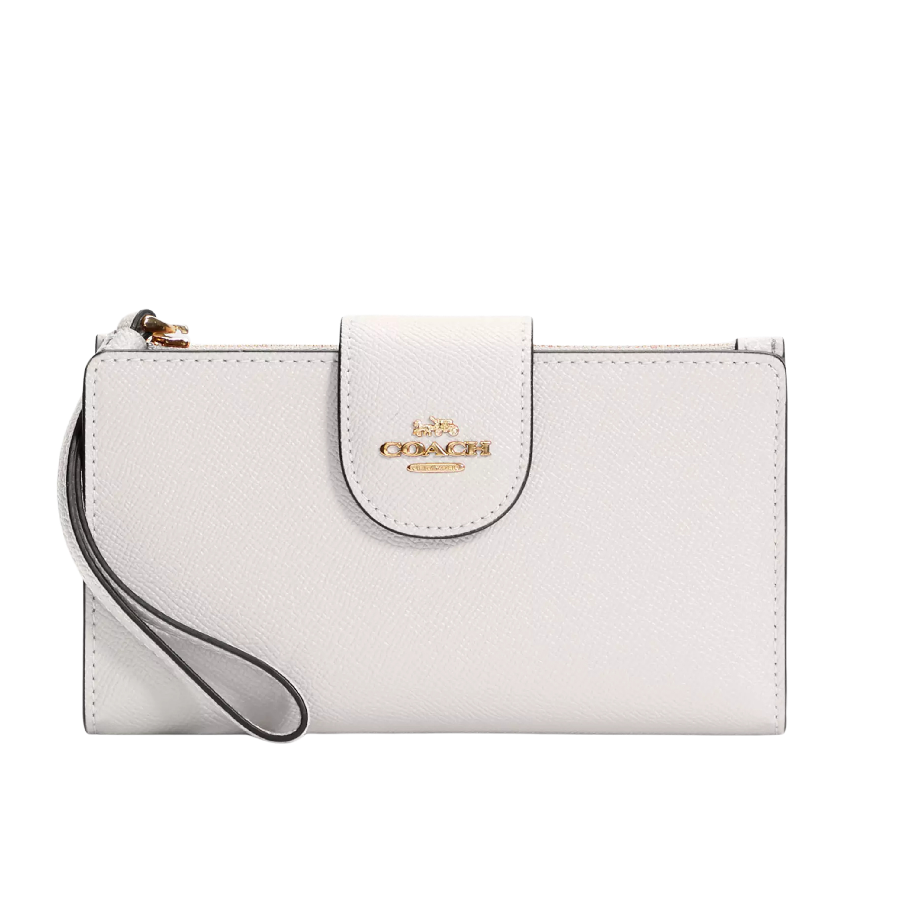Coach Women Phone Wallet - Gold Chalk