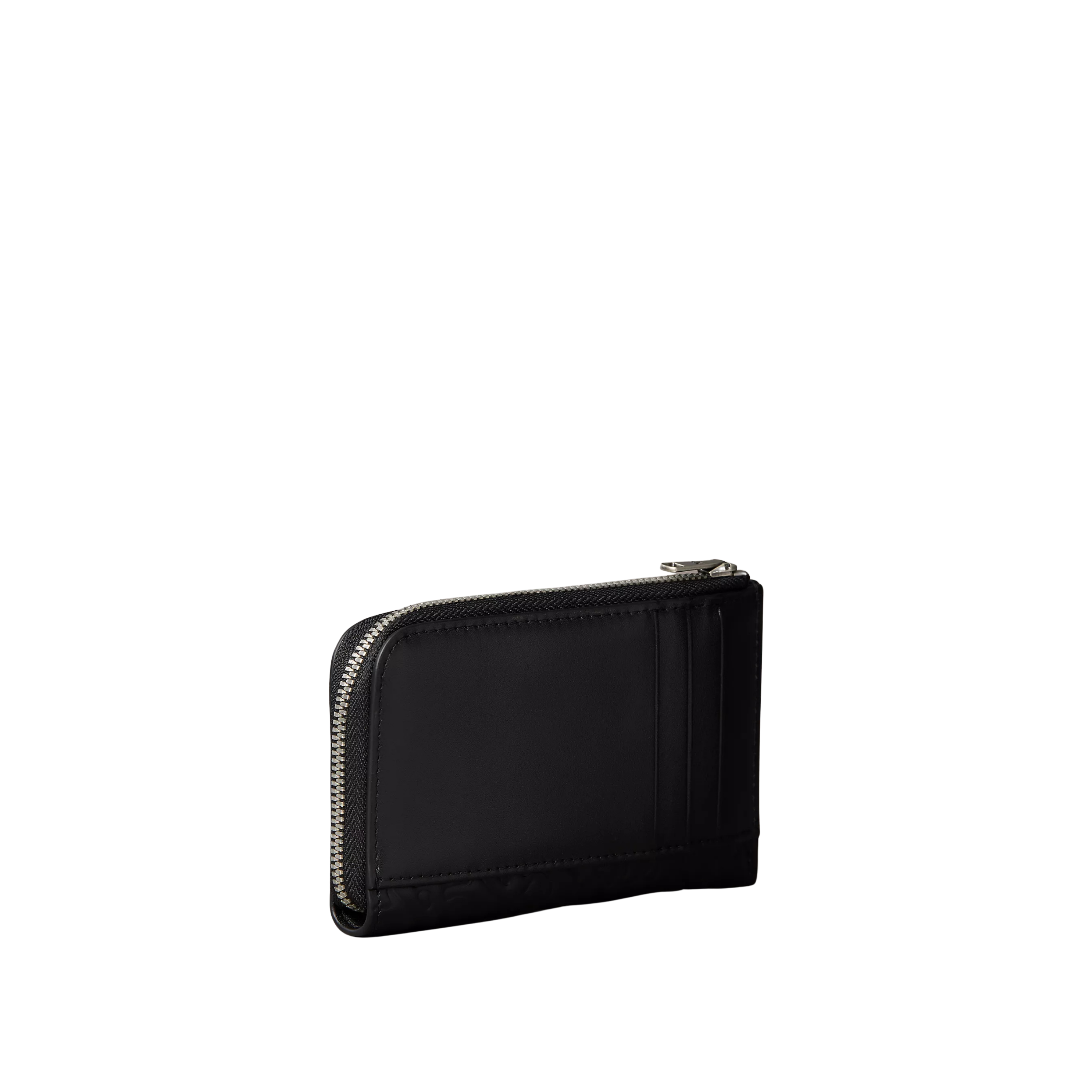 Calvin Klein Women Embossed Allover Monogram Zip Wallet - Black