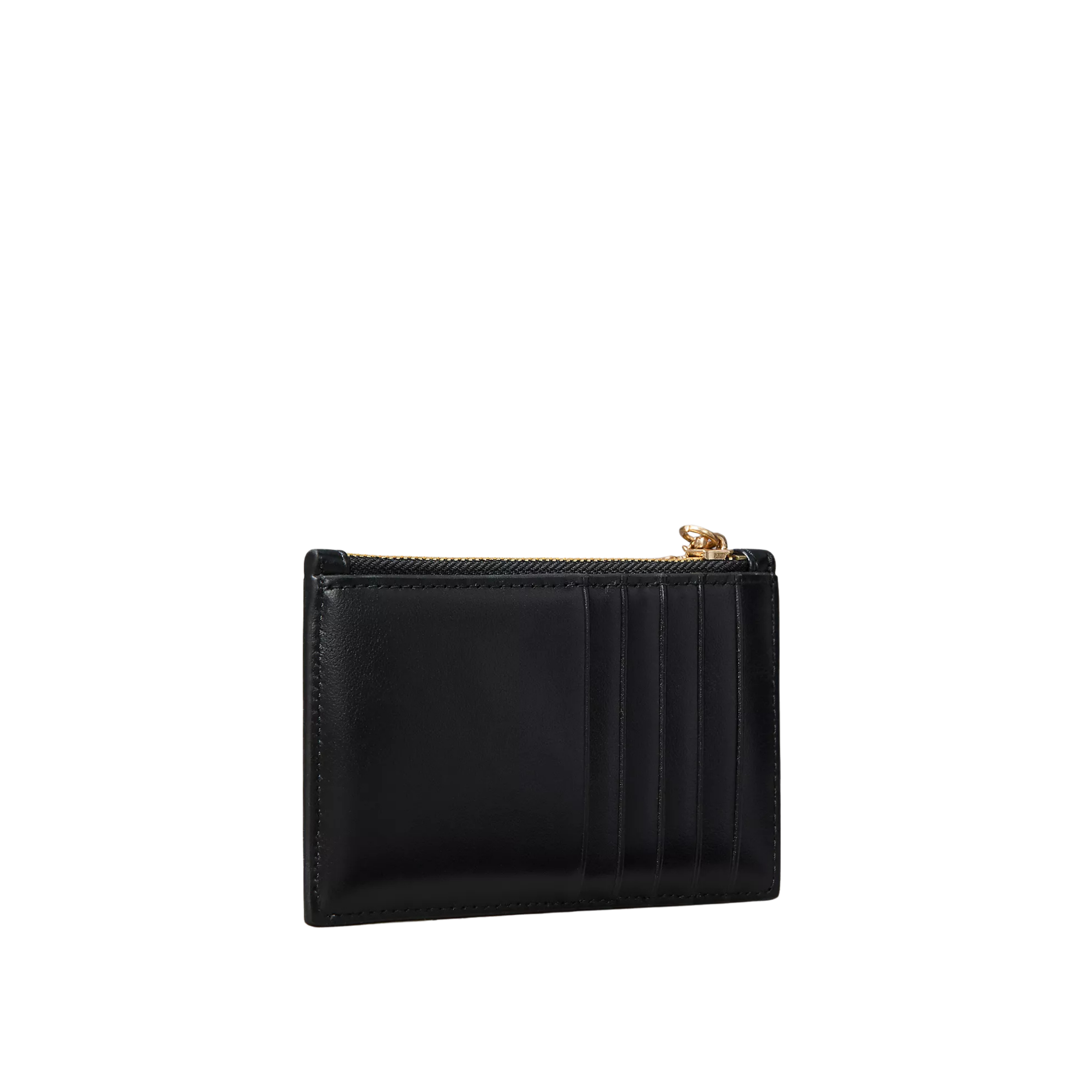 Calvin Klein Women Leather Zip Card Case - Black