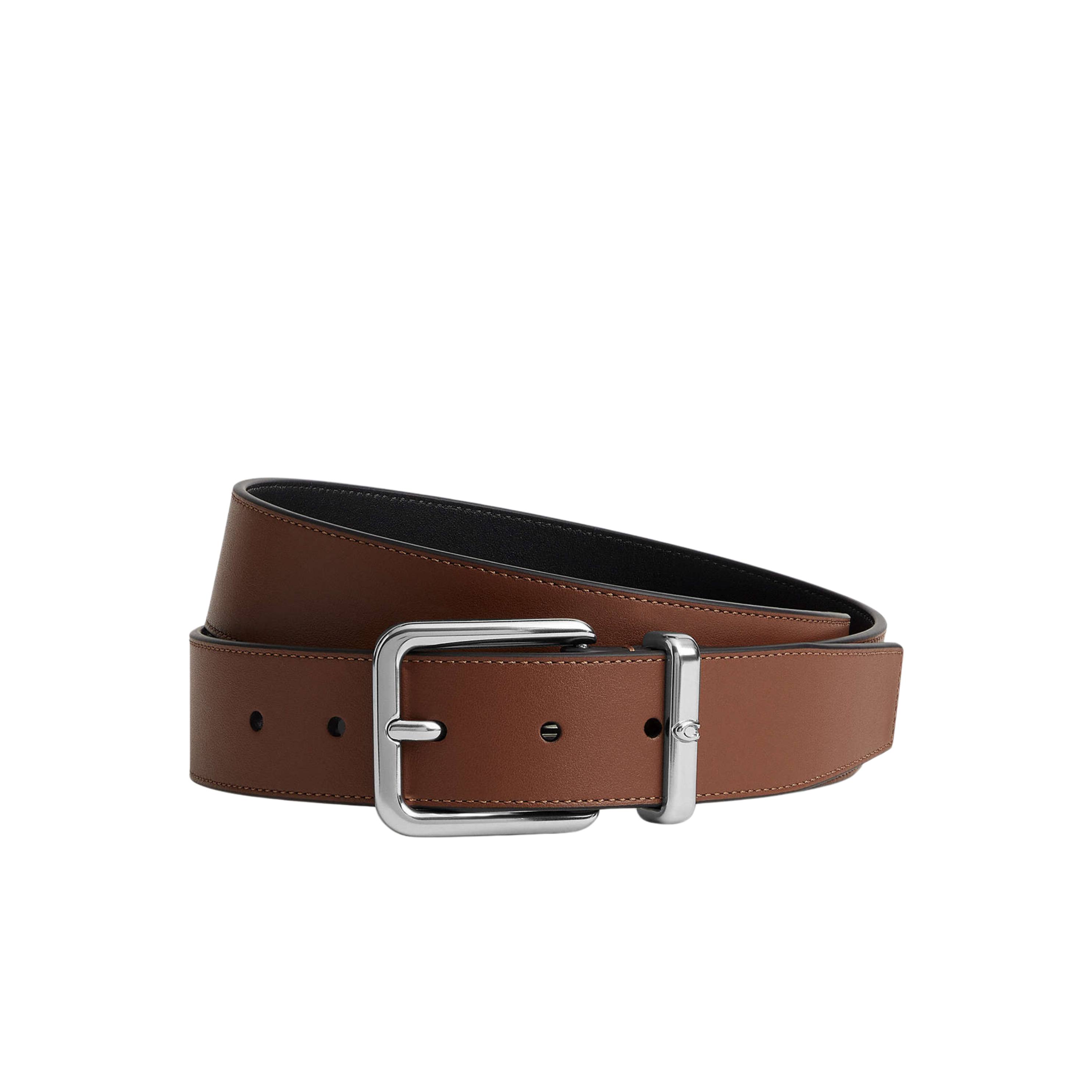 Coach Men Harness Buckle Belt 35 Mm - Redwood