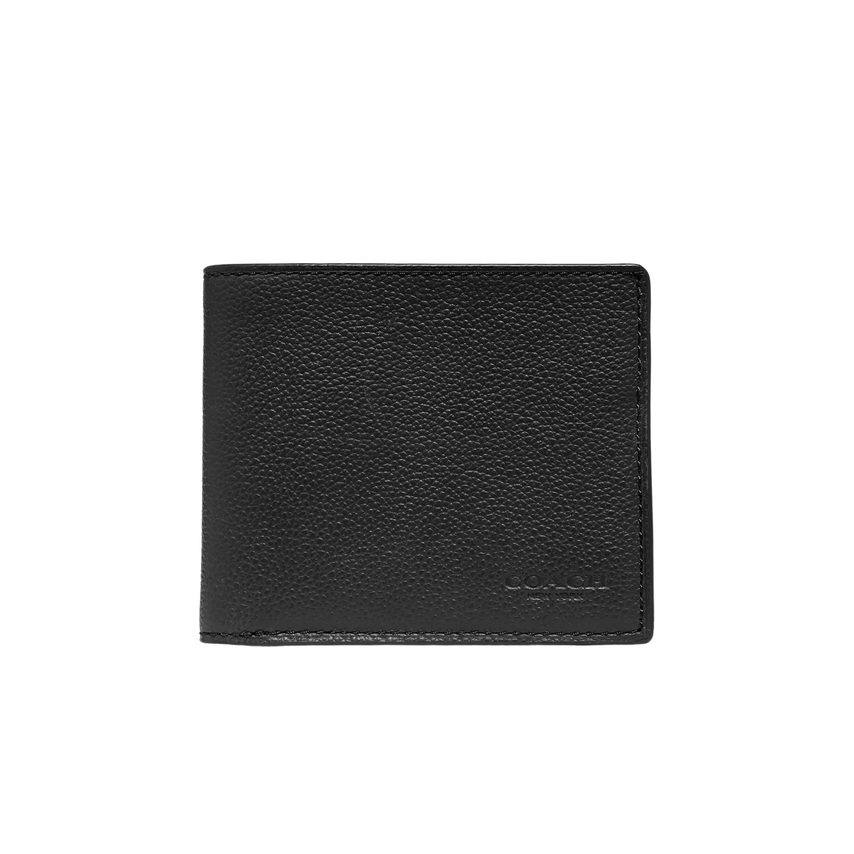 Coach Men Id Billfold Wallet - Black Antique Nickel Black