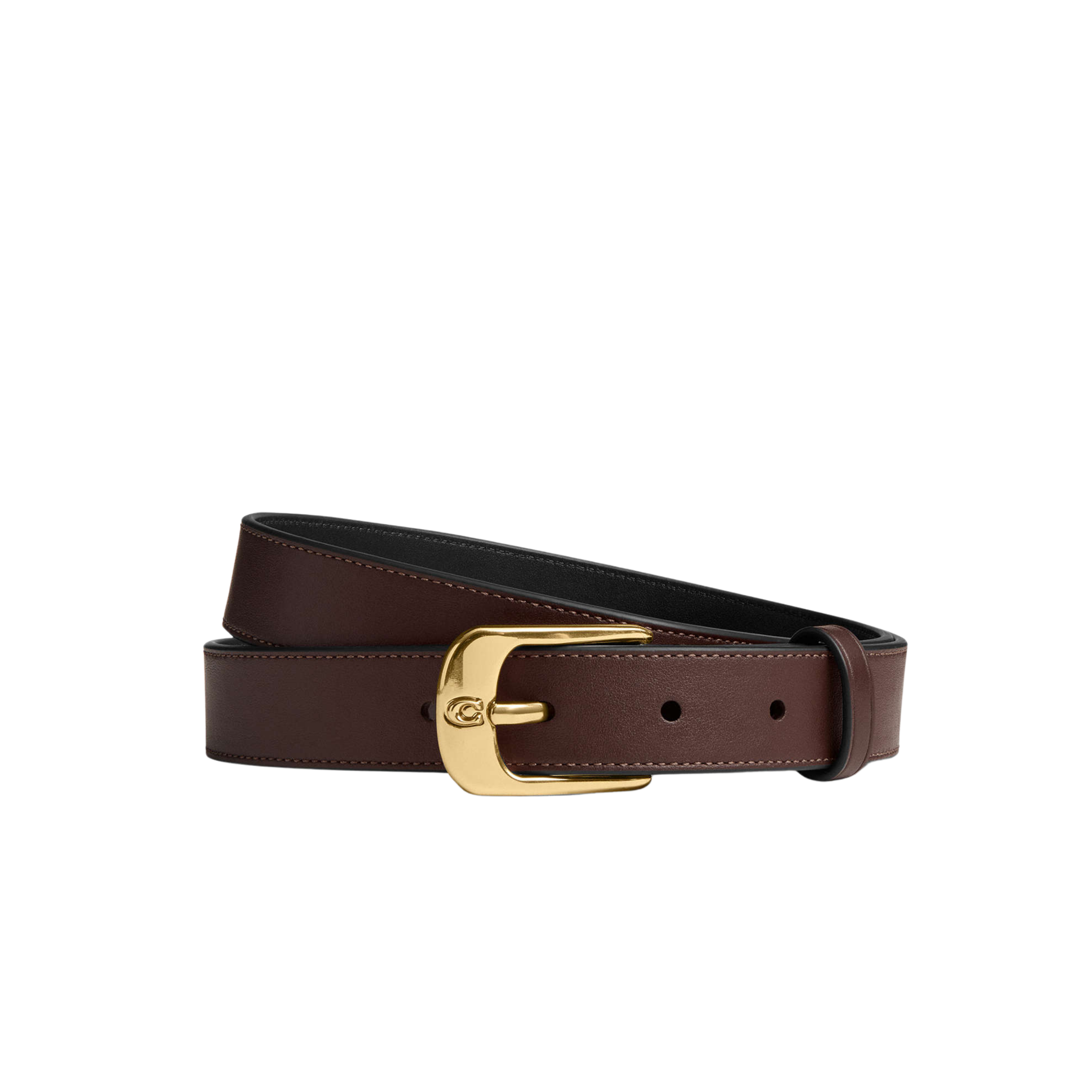 Coach Women C Harness Buckle Belt 25 Mm - Gold Maple