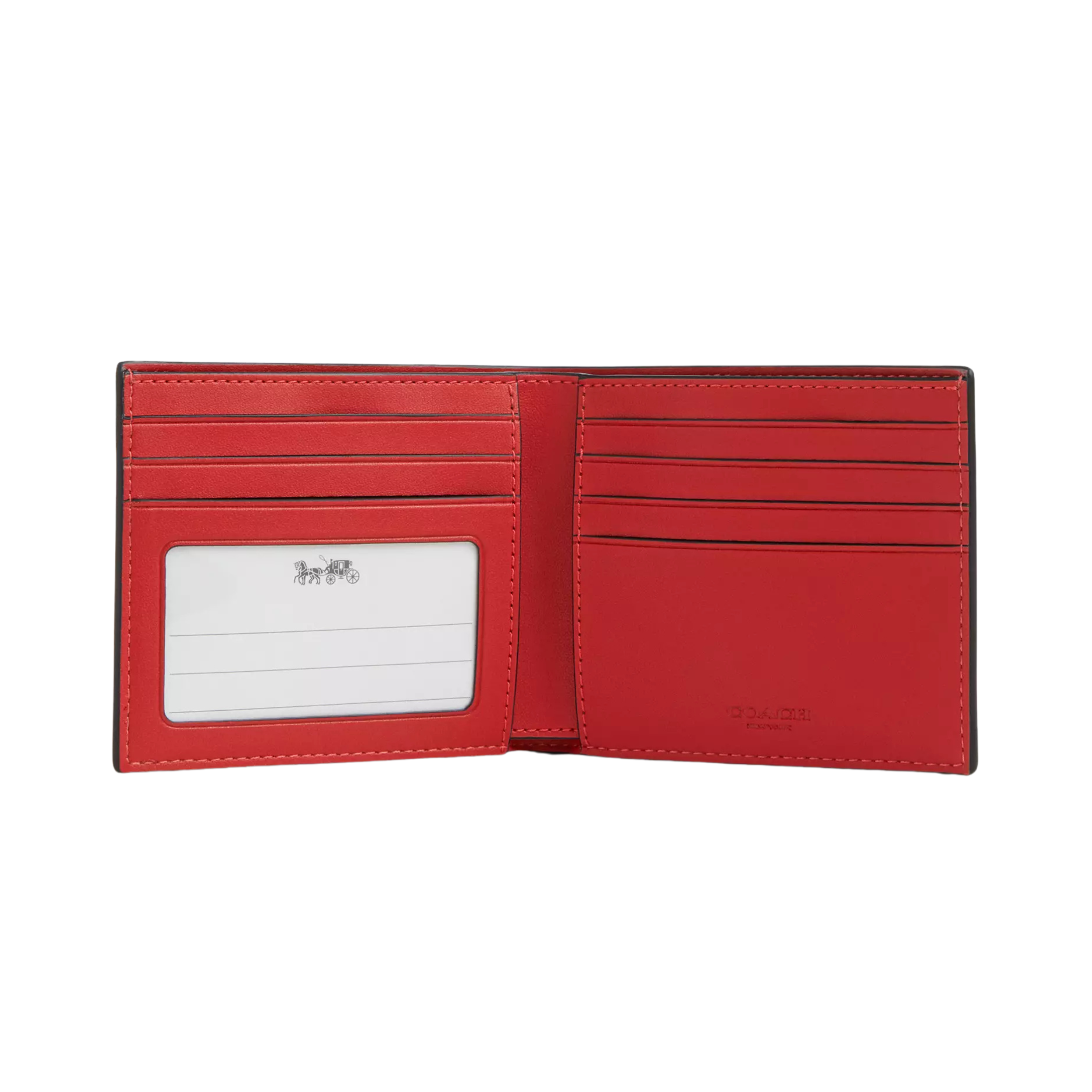 Coach Men Id Billfold Wallet - Bold Red