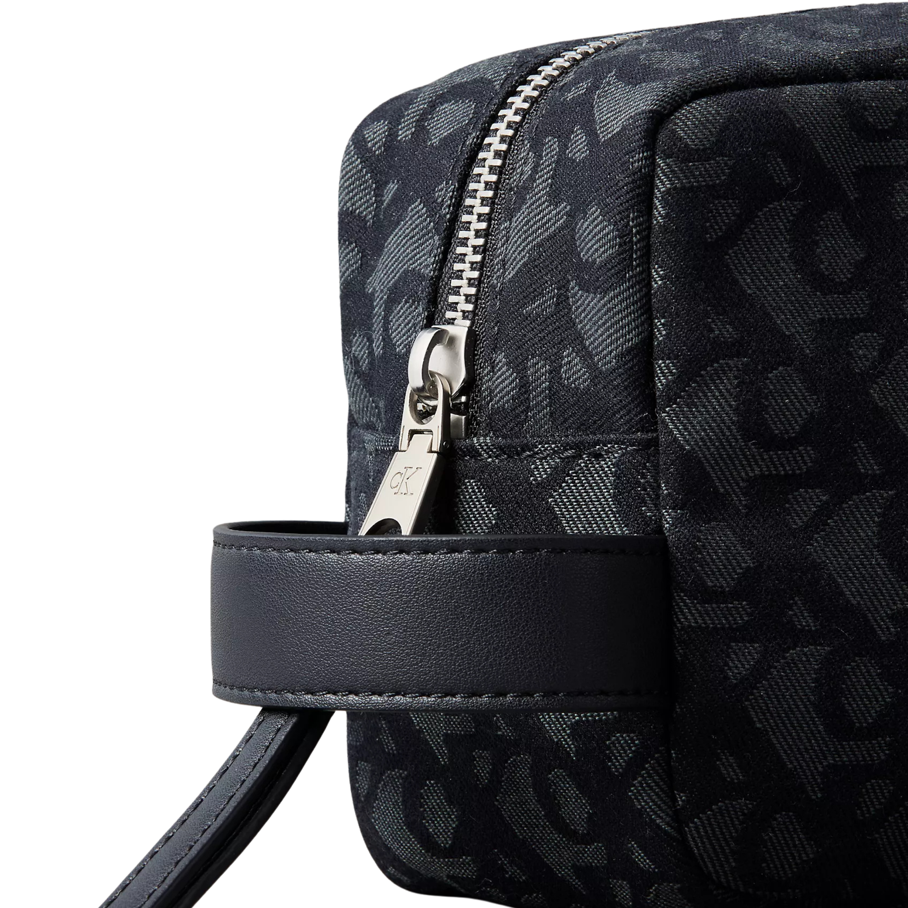 Calvin Klein Men Allover Monogram Dopp Kit - Black