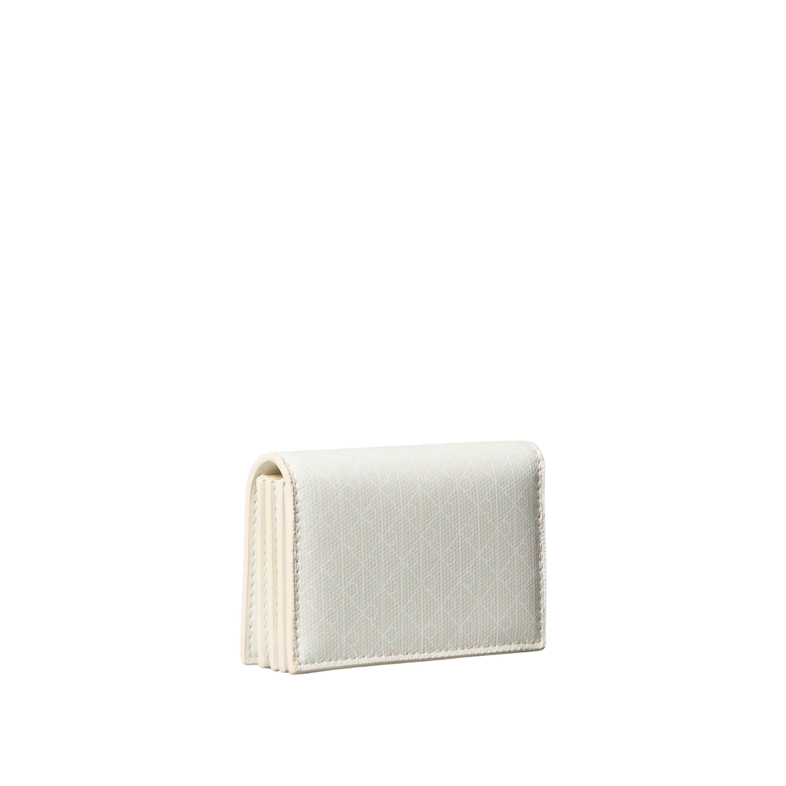 Calvin Klein Women Allover Emblem Logo Accordion Card Case - Lily White Aop