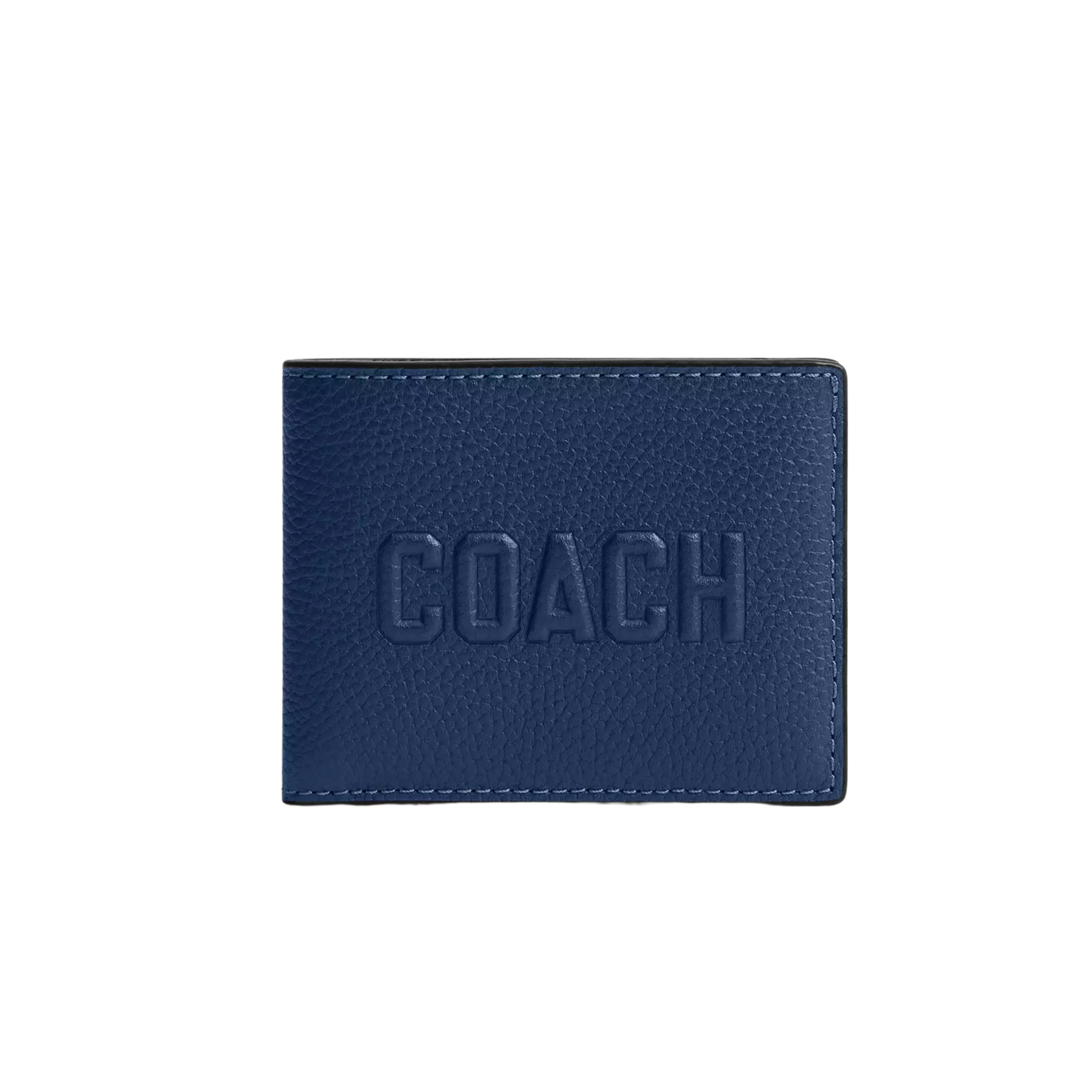 Coach Men Slim Billfold Wallet With Coach Graphic - Deep Blue