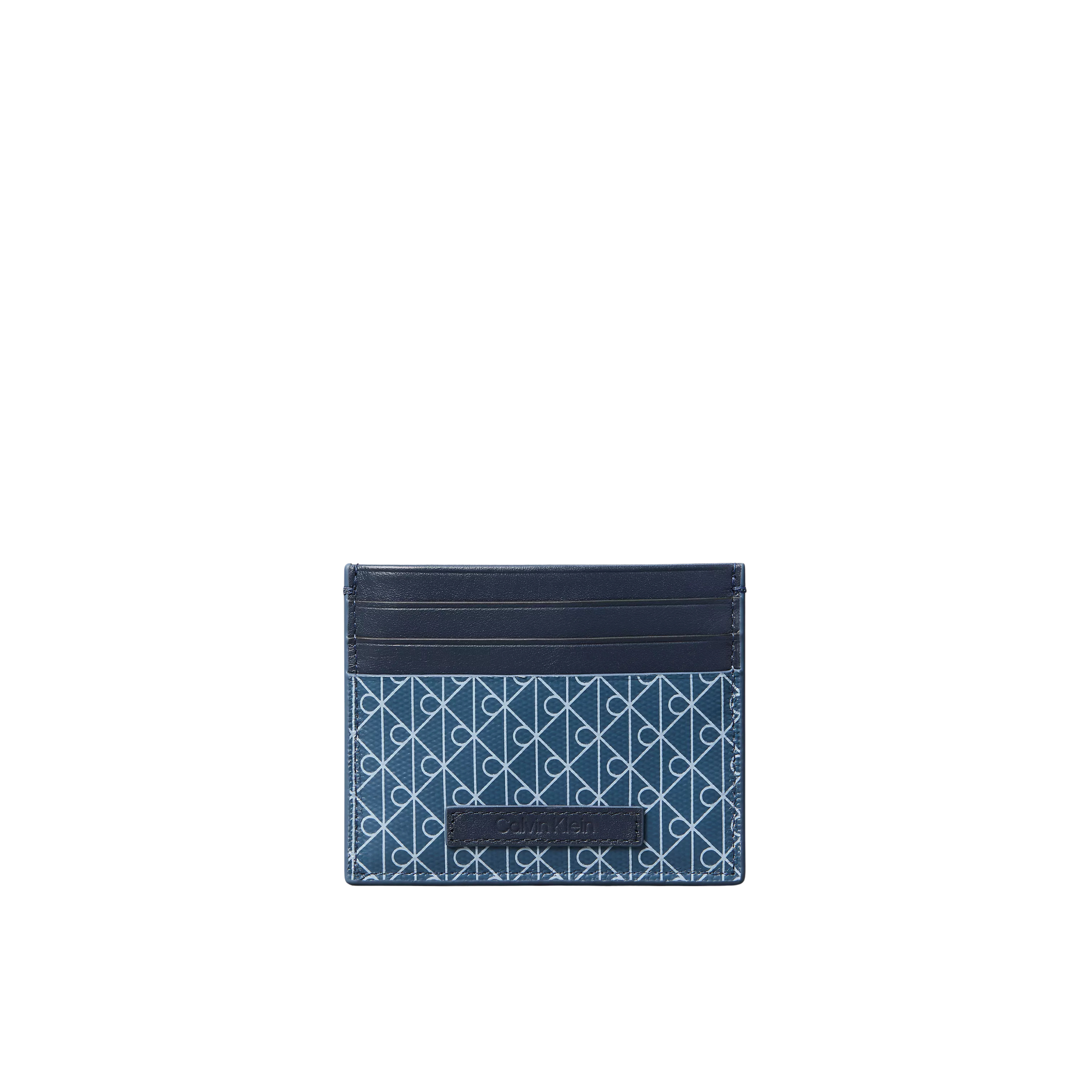 Calvin Klein Men Allover Emblem Logo Card Case - Blue Nights