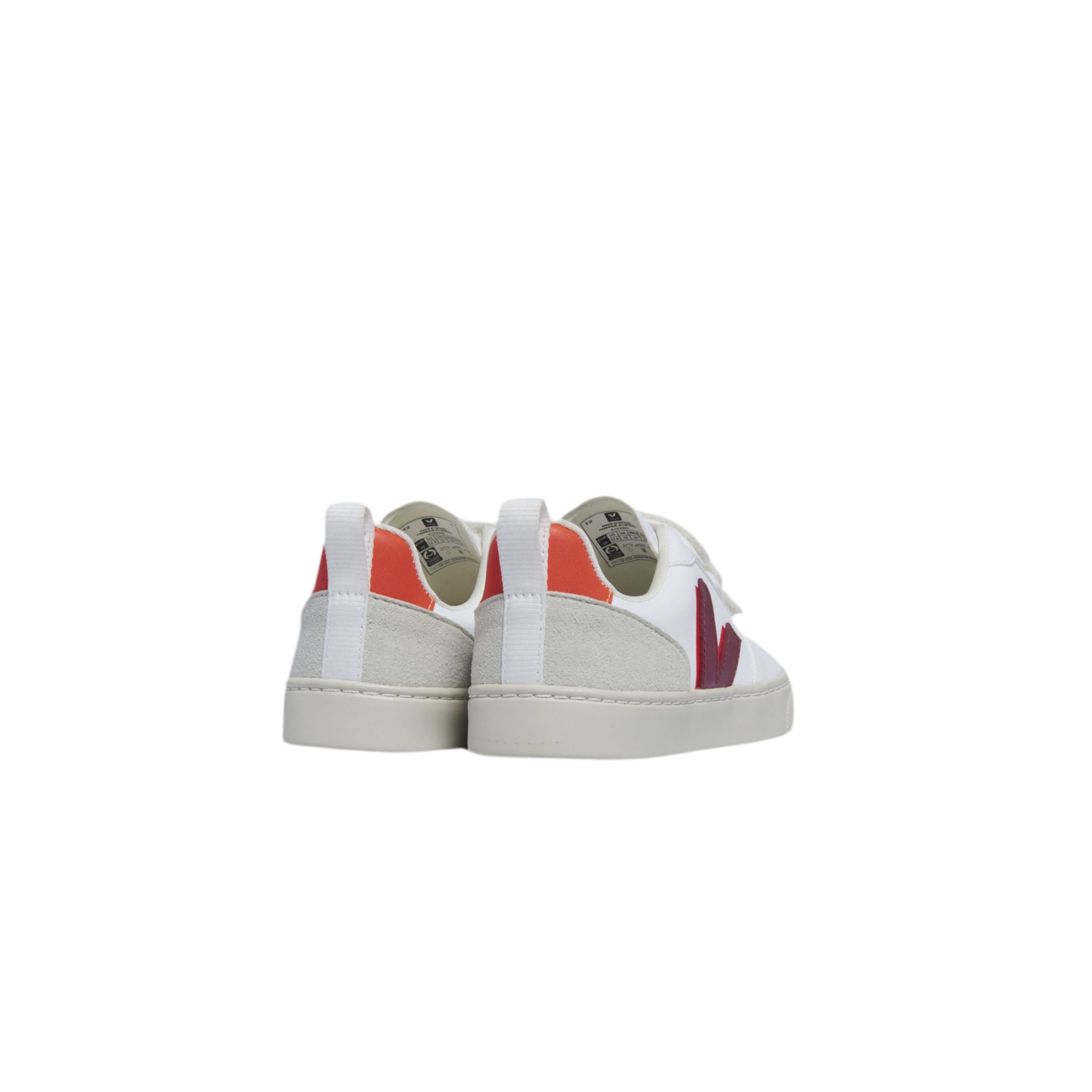 Veja Kids V-10 - White Marsala Orange Fluo
