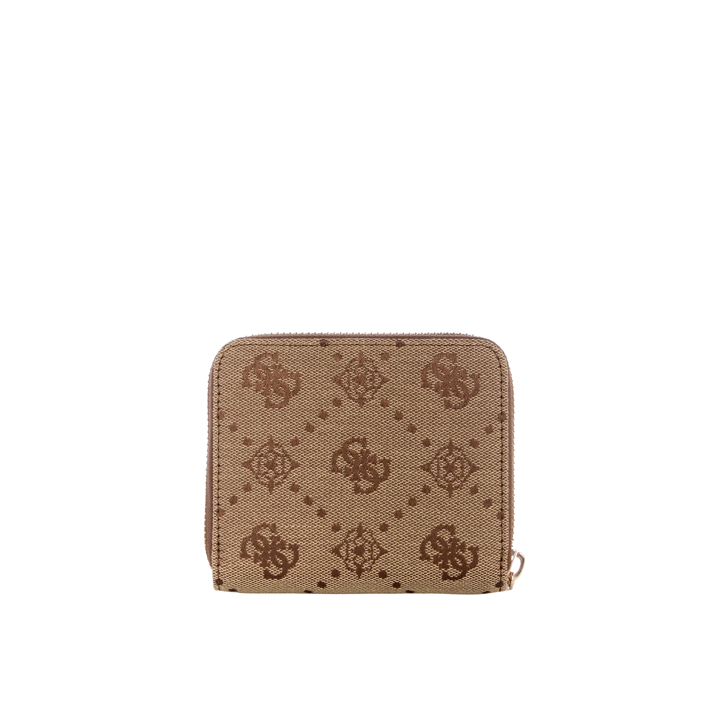 Guess Women Melinda Quattro G Small Zip Around Wallet - Latte Logo