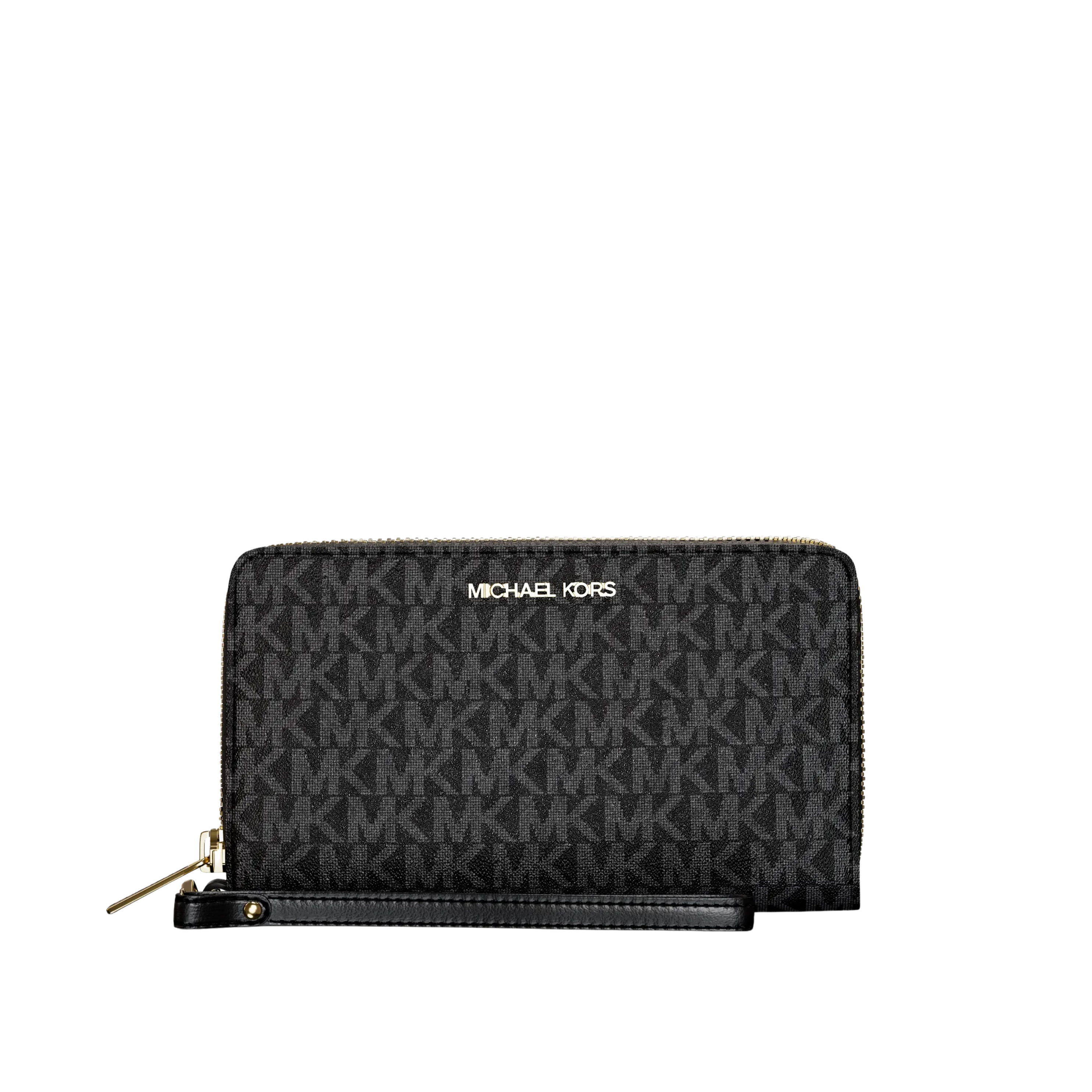 Michael Kors Women Jet Set Large Signature Logo Smartphone Wallet - Black
