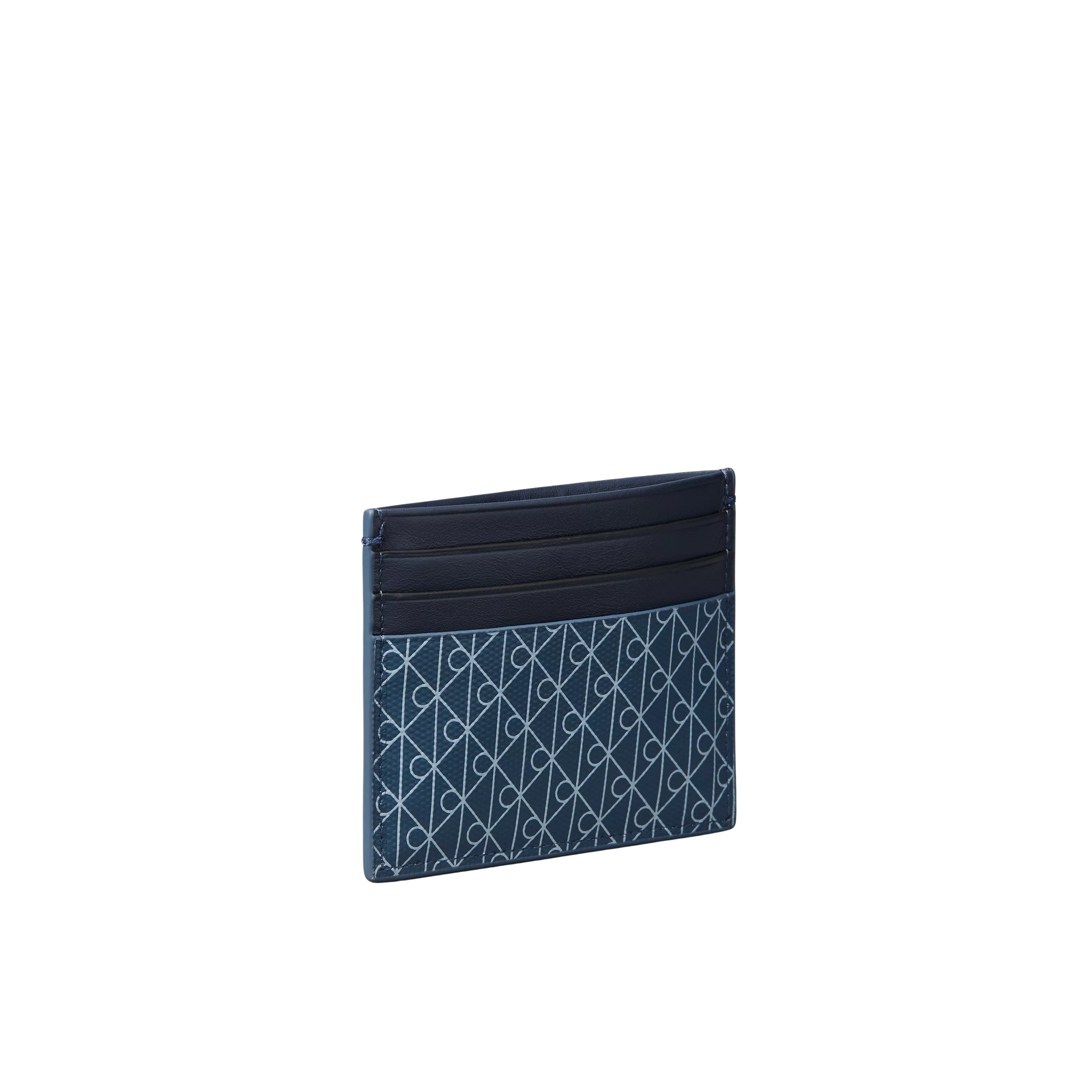 Calvin Klein Men Allover Emblem Logo Card Case - Blue Nights