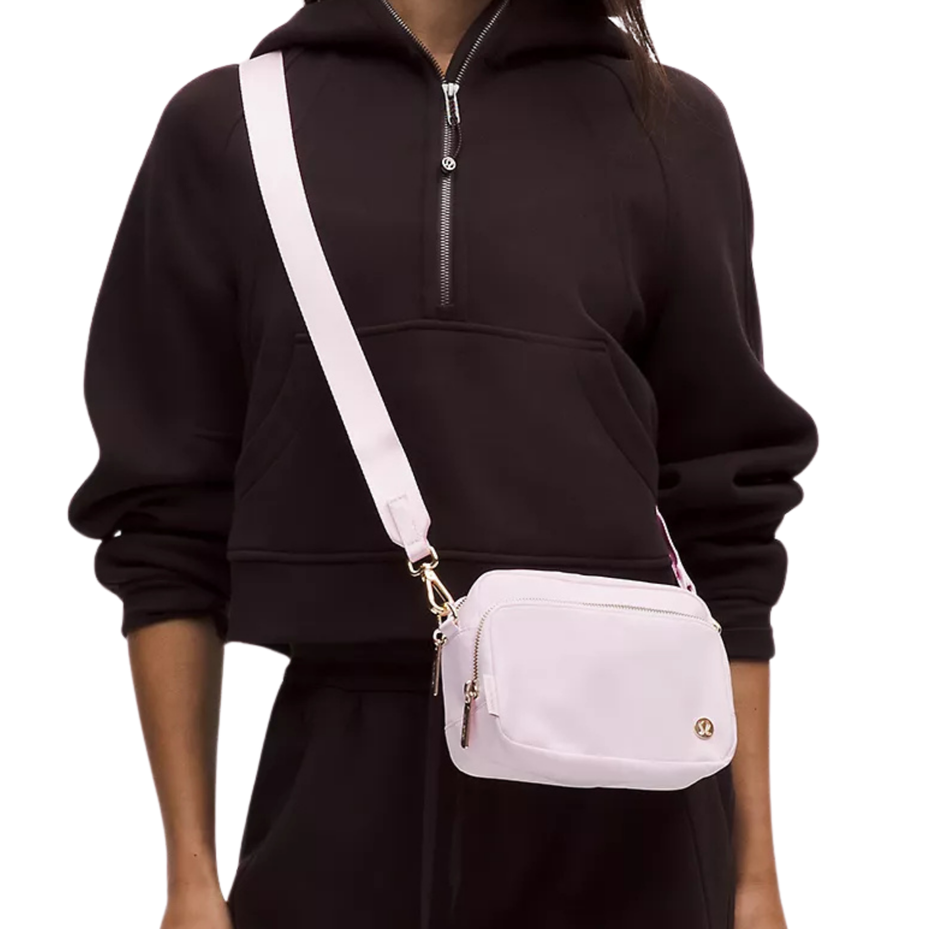 Lululemon Everywhere Crossbody Bag 2L Metal Hardware - Blissful Pink Gold