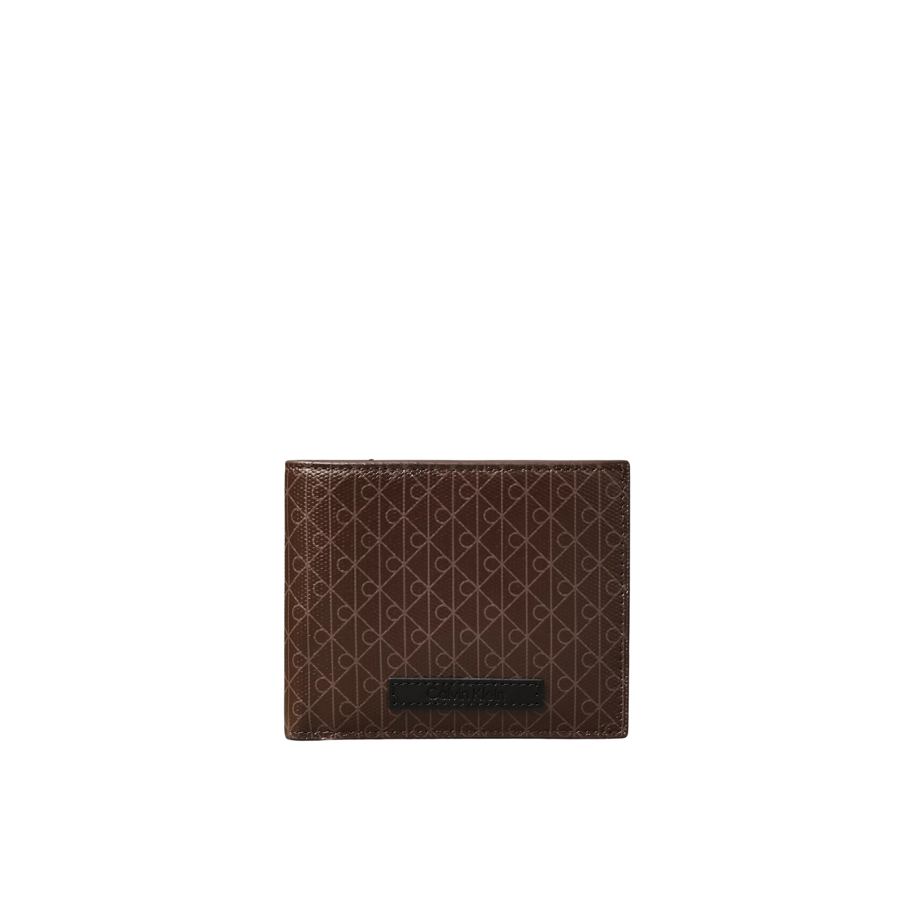 Calvin Klein Men Allover Emblem Logo Bifold Wallet with Coin Pouch - Mulch