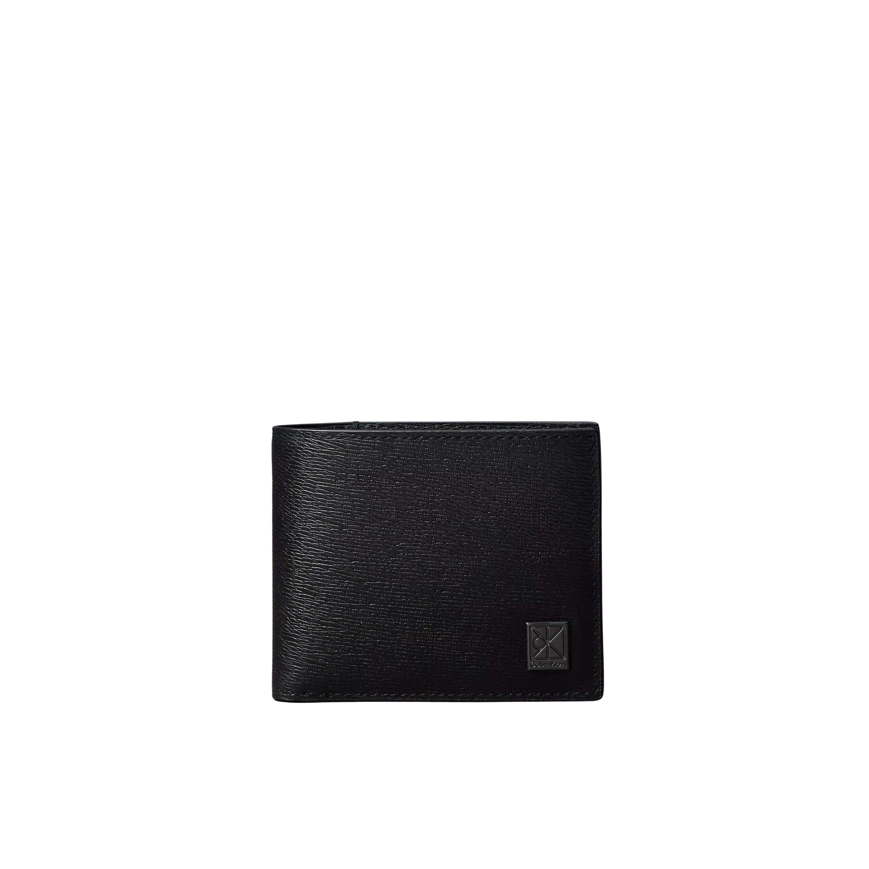 Calvin Klein Men Emblem Logo Bifold Wallet - Black