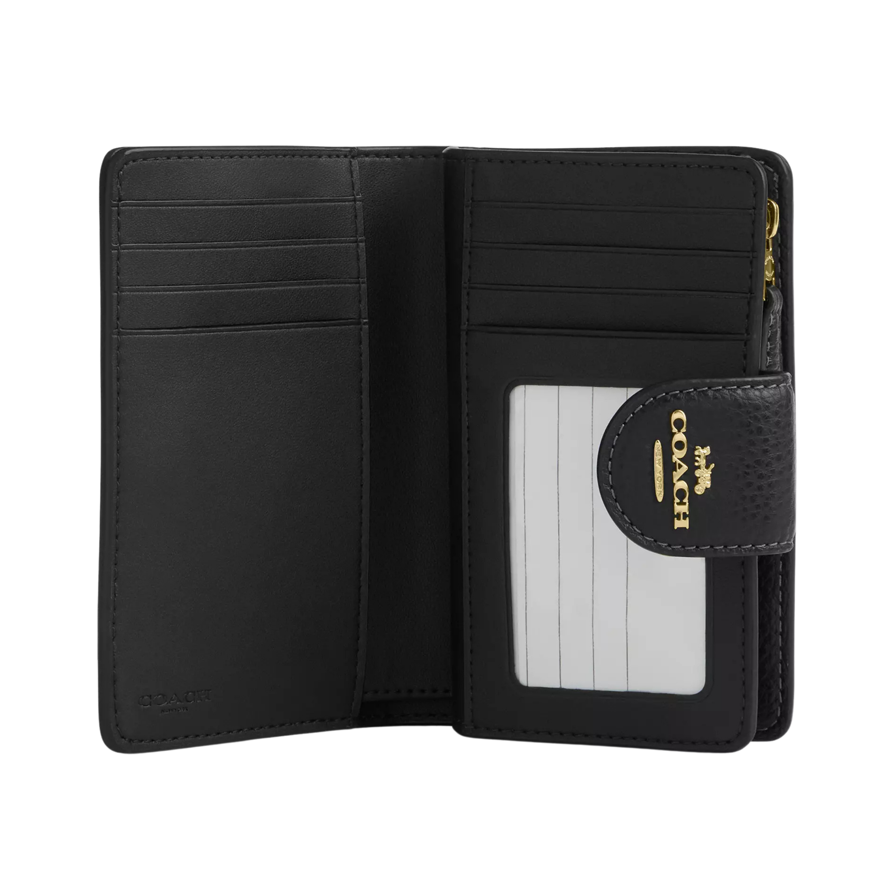 Coach Women Medium Corner Zip Wallet - Gold Leopard