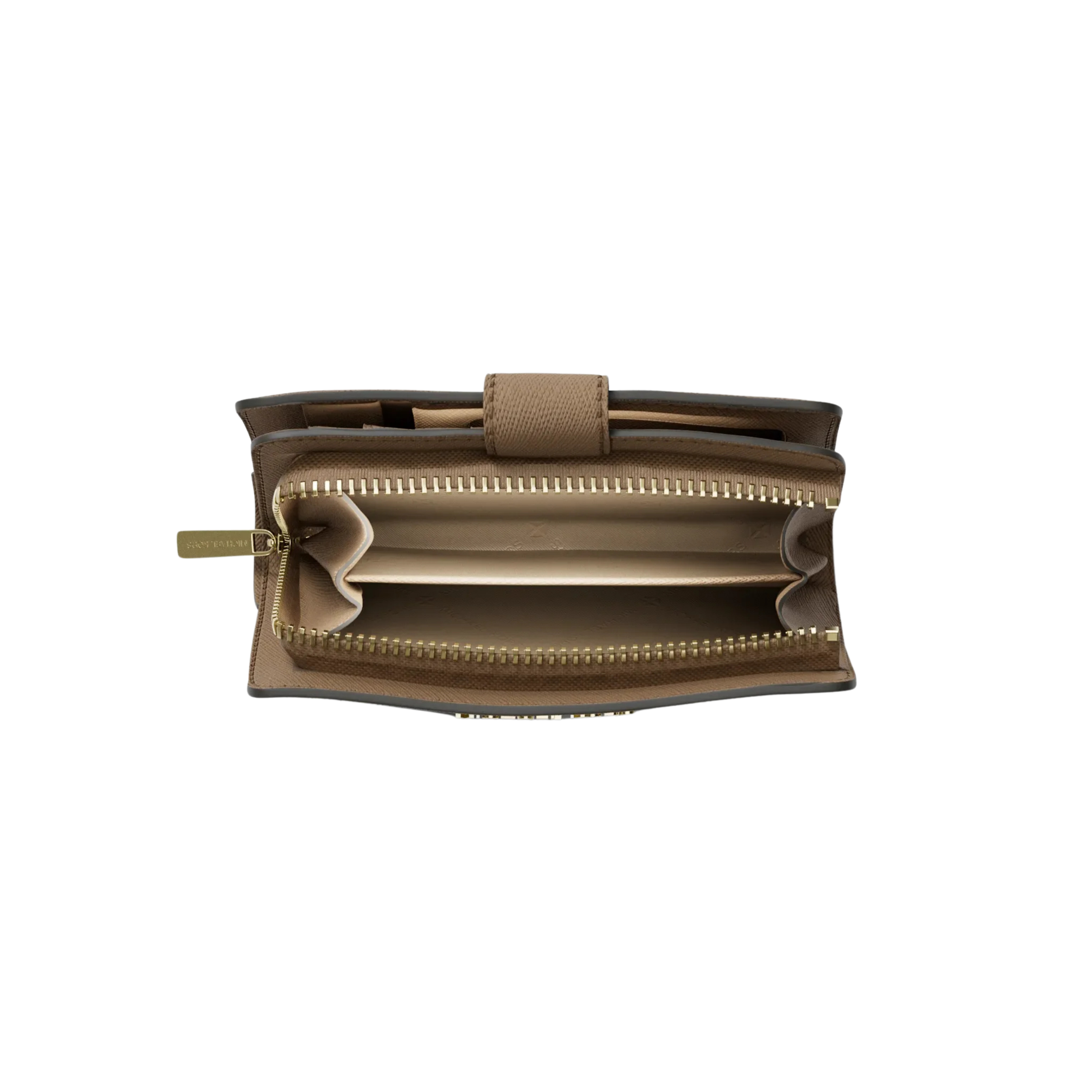 Michael Kors Women Medium Crossgrain Leather Wallet - Camel