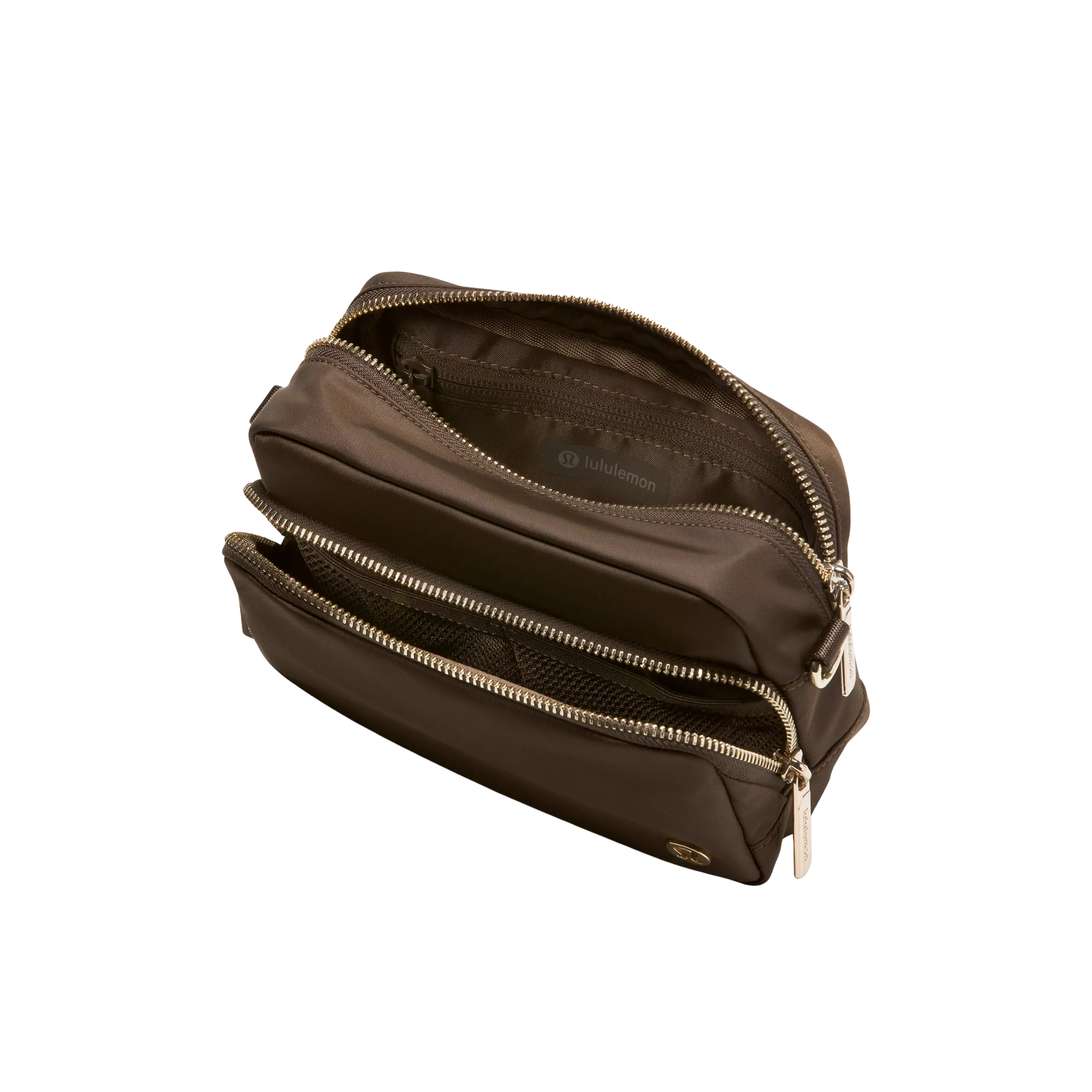 Lululemon Everywhere Crossbody Bag 2L Metal Hardware - Walnut Crunch Gold