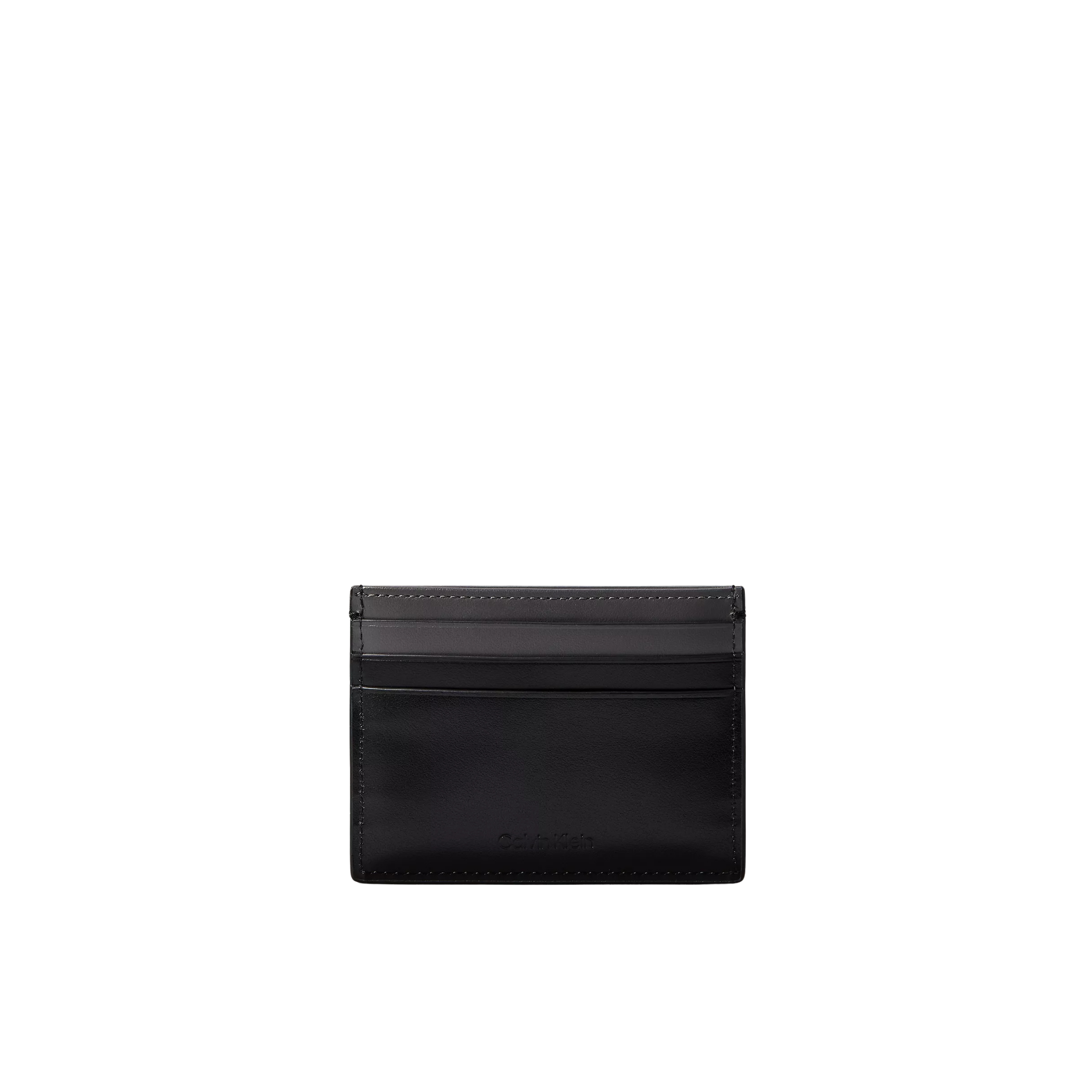 Calvin Klein Men Embossed Monologo Card Case - Black