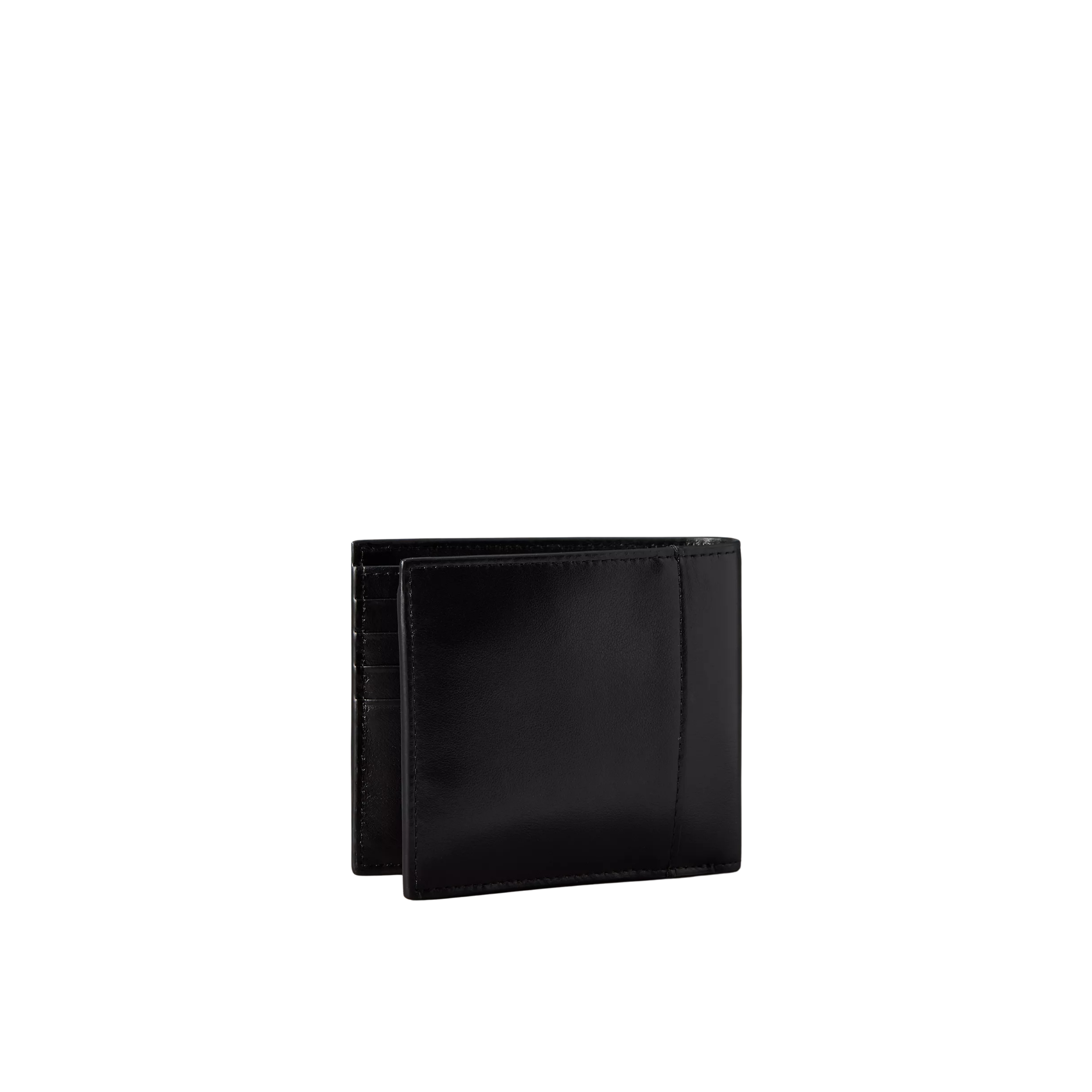 Calvin Klein Men Raised Logo Bifold Wallet with Coin Pouch - Black