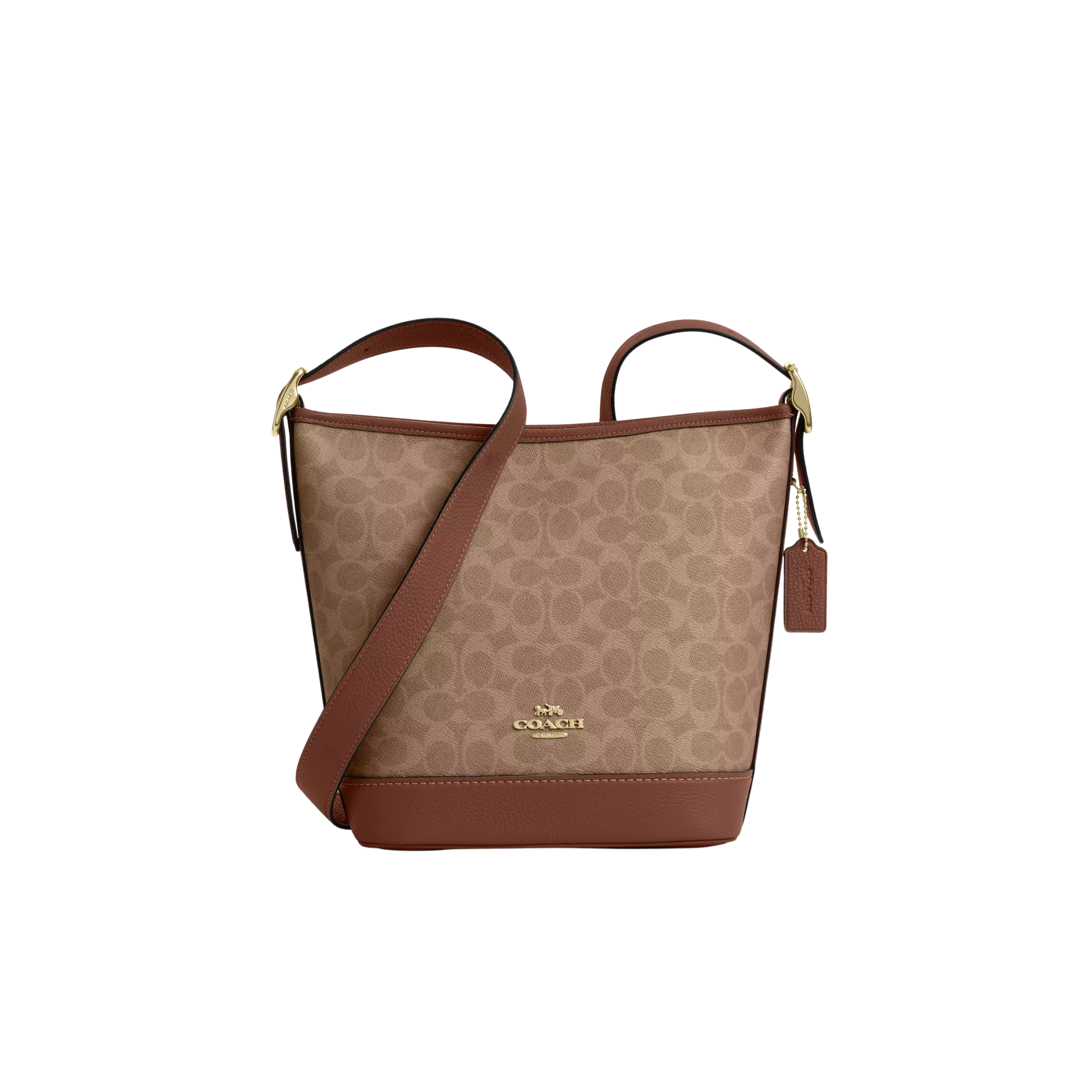 Coach Women Jude Duffle Bag - Gold Tan Brown