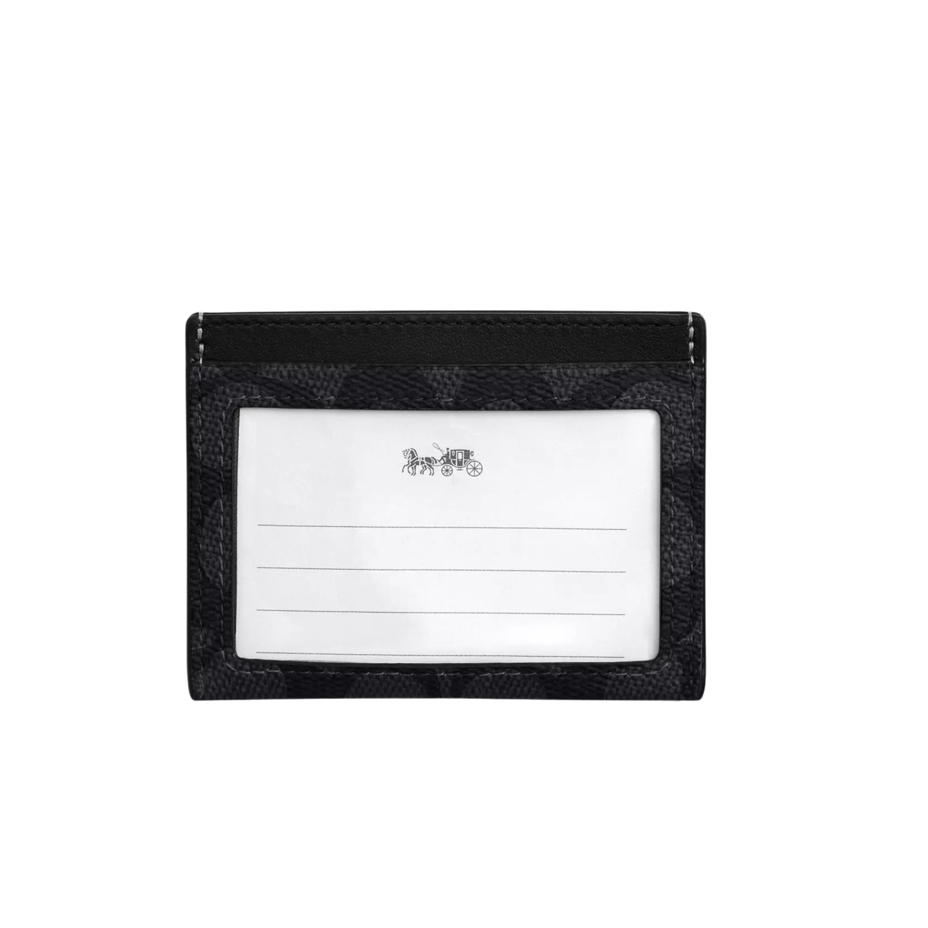 Coach Men Slim Id Card Case - Charcoal Black