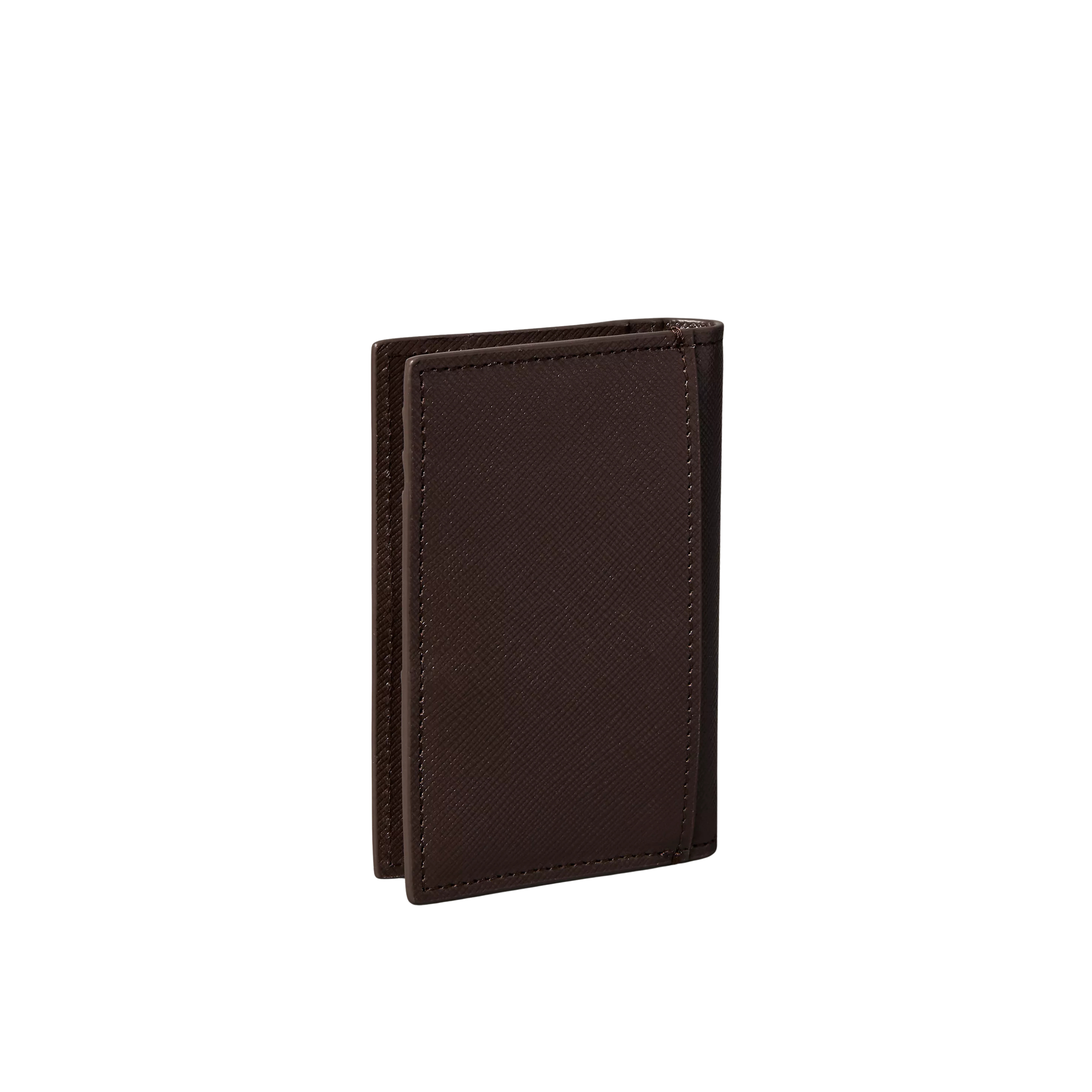 Calvin Klein Men Refined Saffiano Compact Bifold Wallet - Chocolate Martini