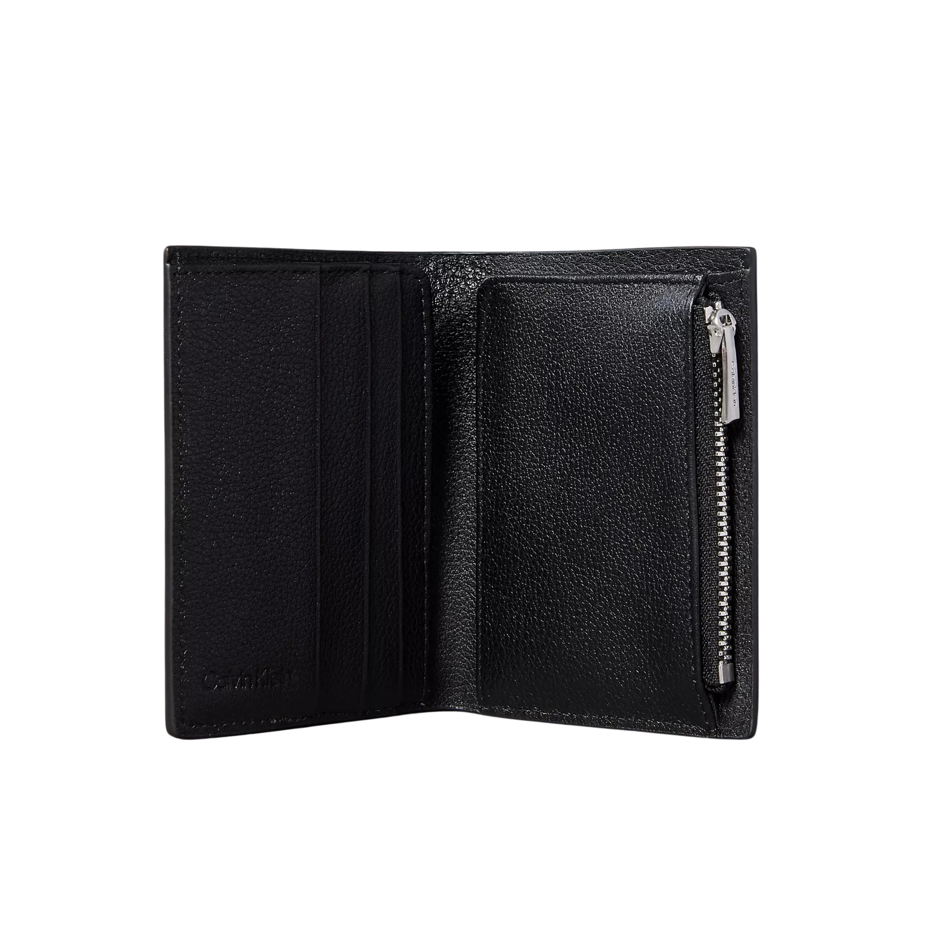 Calvin Klein Men Embossed Emblem Logo Slim Bifold Wallet - Black