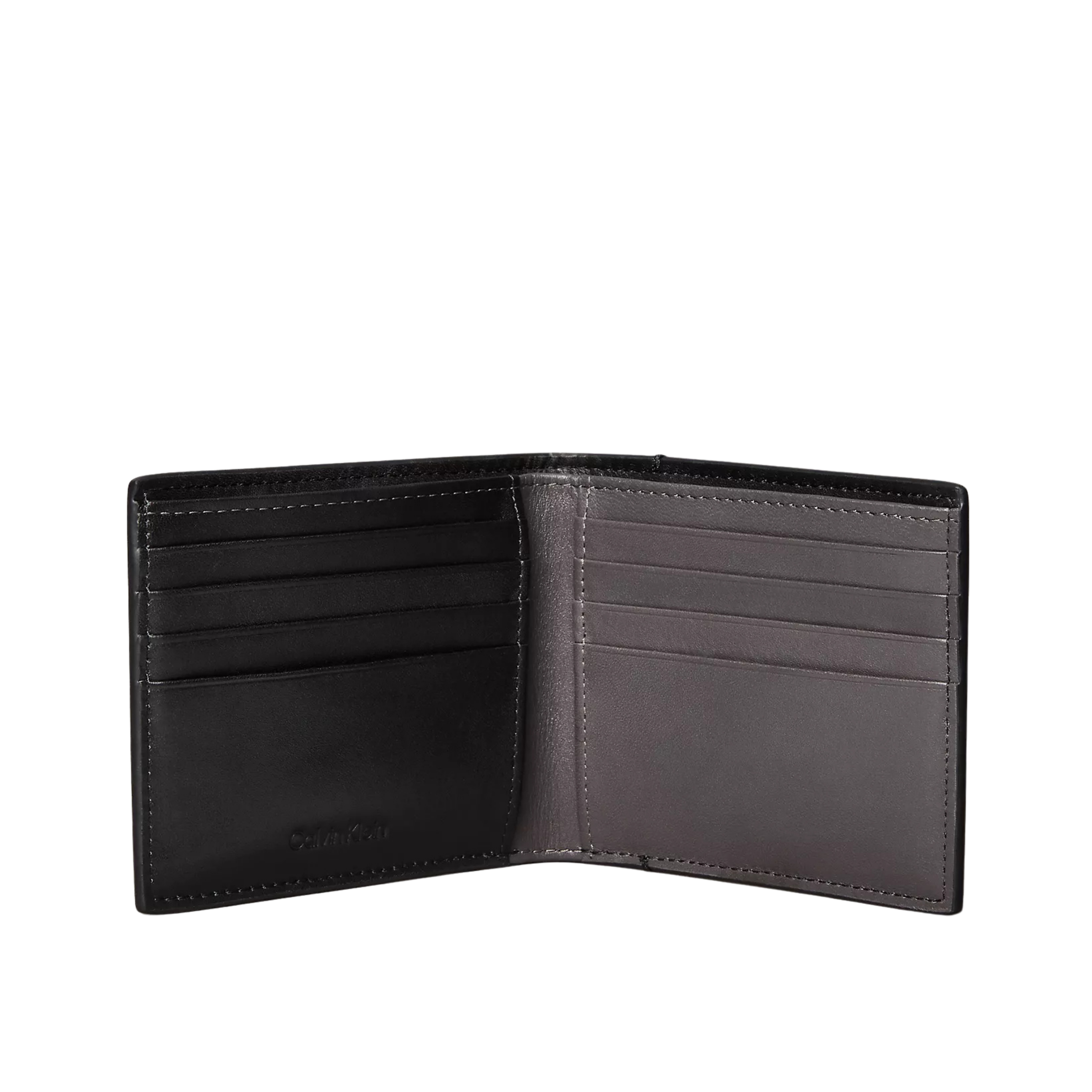 Calvin Klein Men Embossed Monologo Bifold Wallet - Black