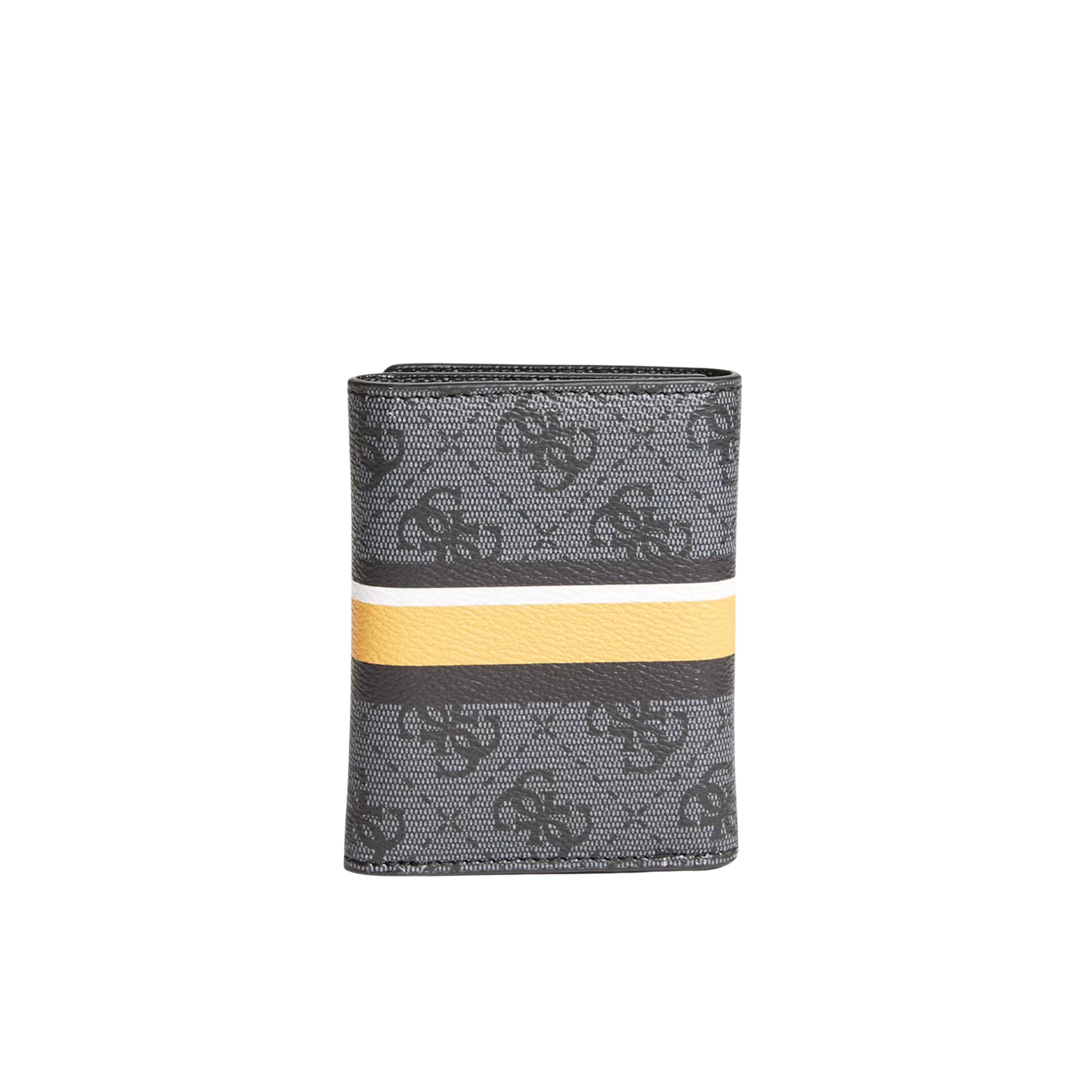 Guess Men Sig Logo Stripe Trifold Wallet - Black