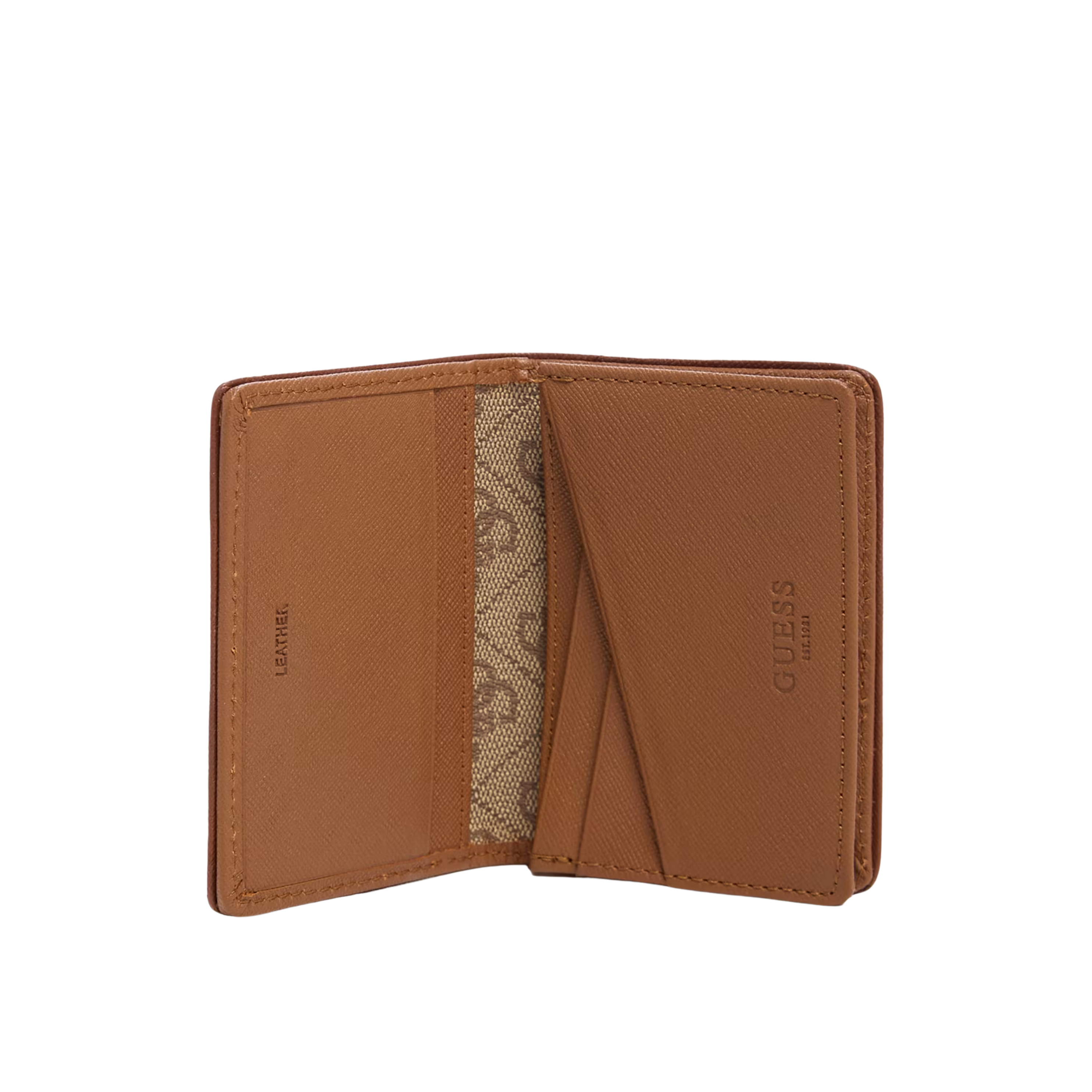 Guess Men Jared Signature Gusset Wallet - Tan