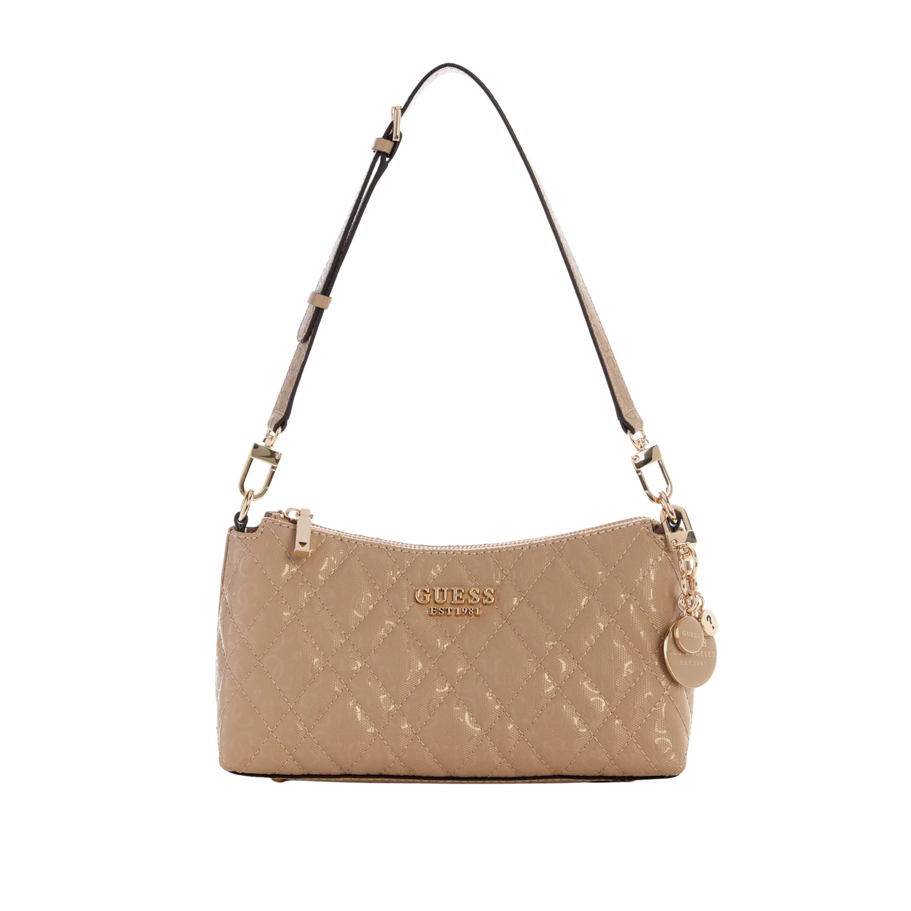 Guess Women Isemay Quilted Shoulder Bag - Beige