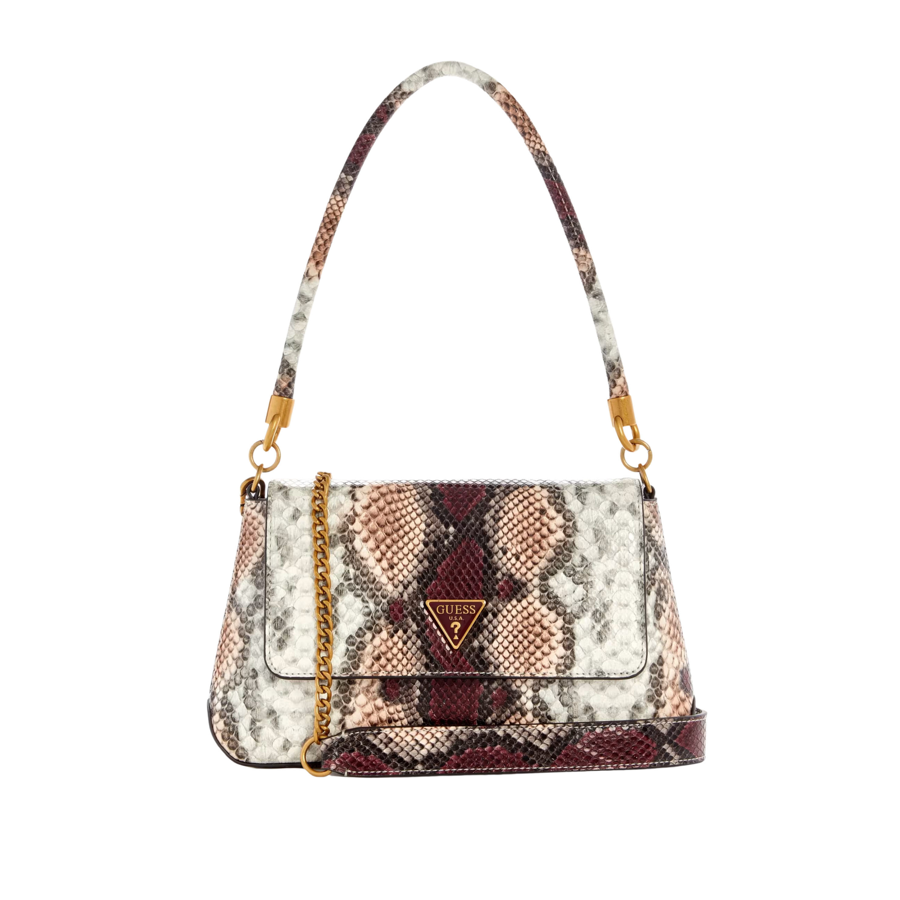 Guess Women Georgina Top Handle Flap - Bordeaux Multi
