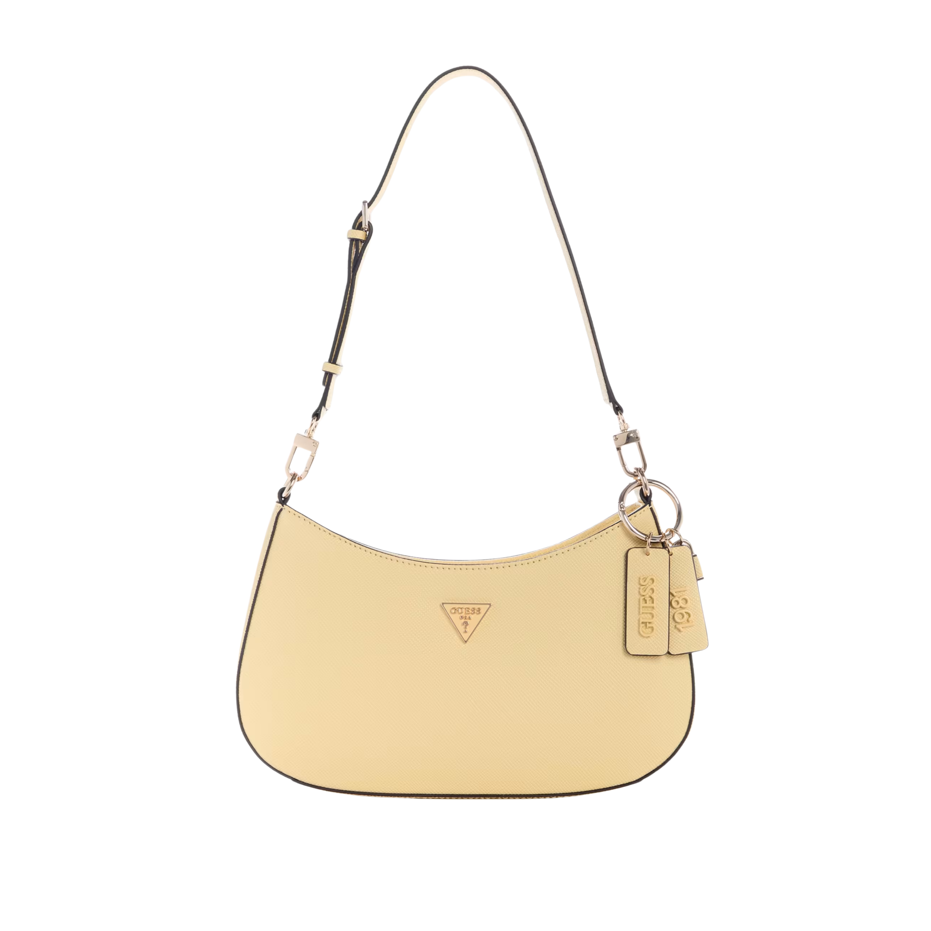 Guess Women Noelle Saffiano Shoulder Bag - Yellow
