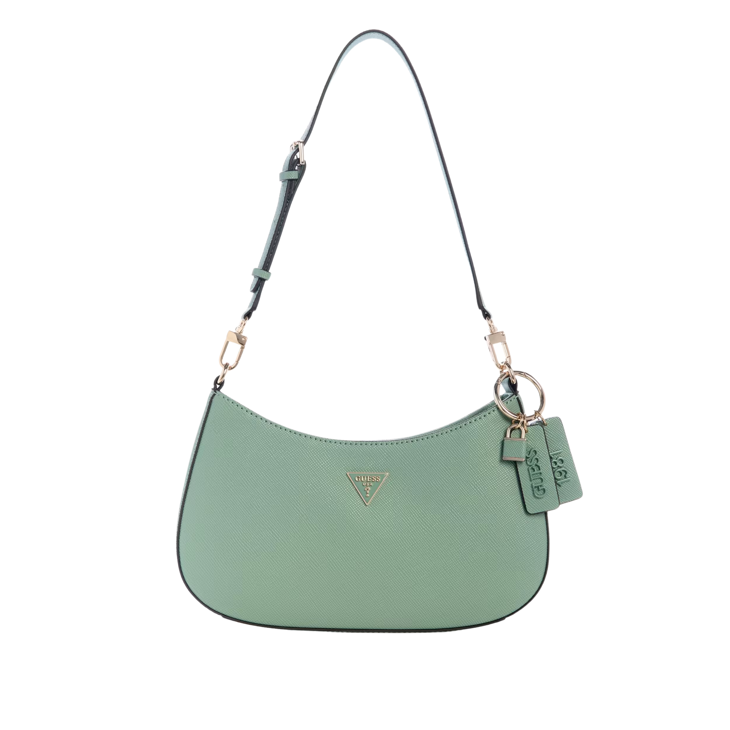 Guess Women Noelle Saffiano Shoulder Bag - Light Green