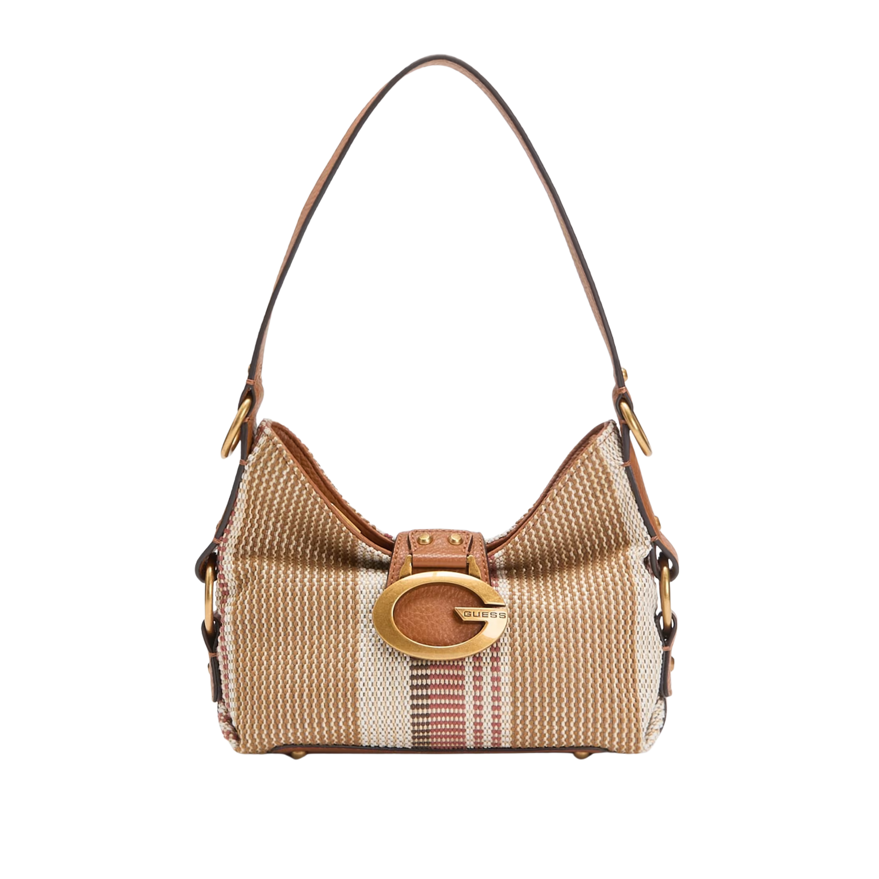 Guess Women Camden Shoulder Bag - Camel Multi