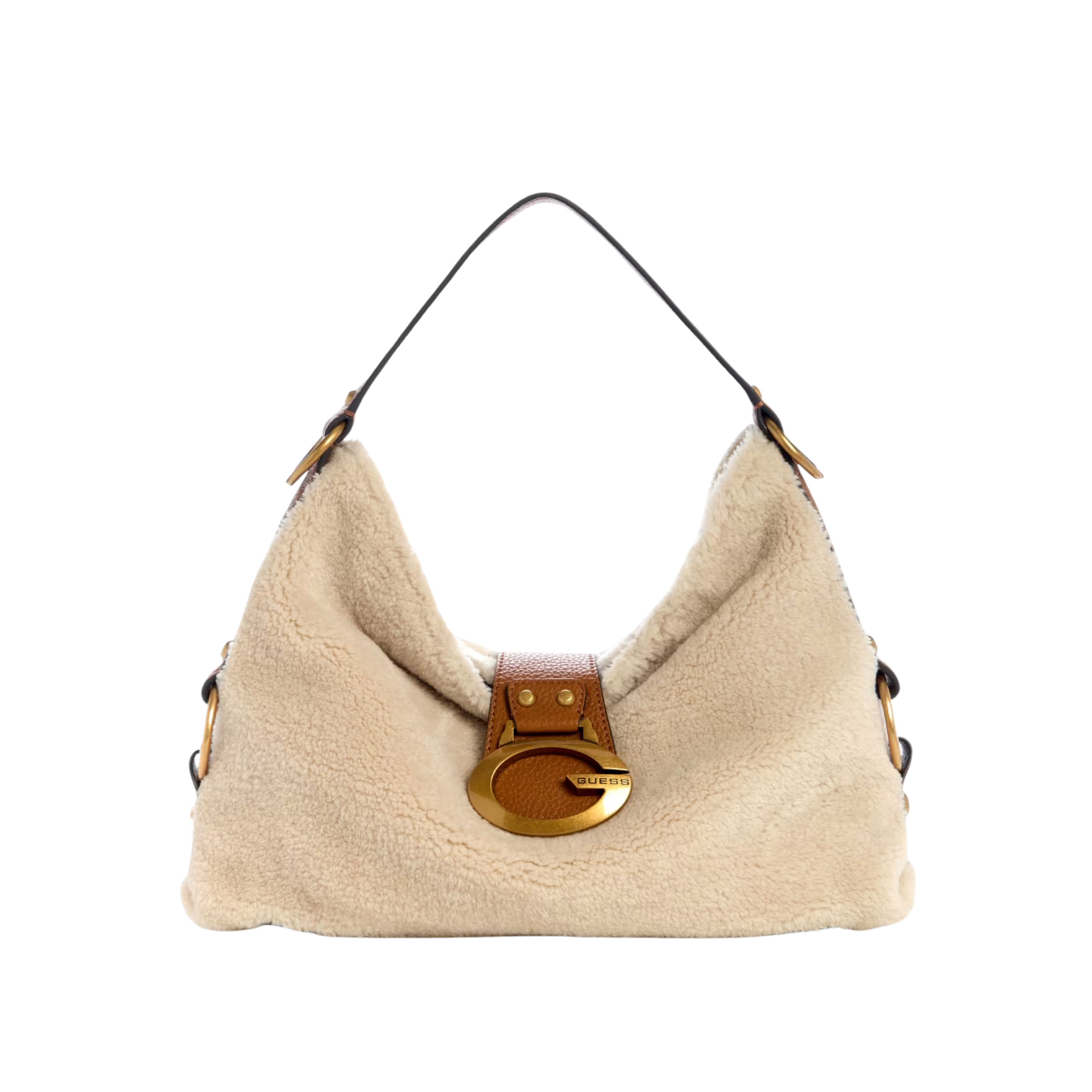 Guess Women Camden Shearling Shoulder Bag - Bleu Nautic Wah