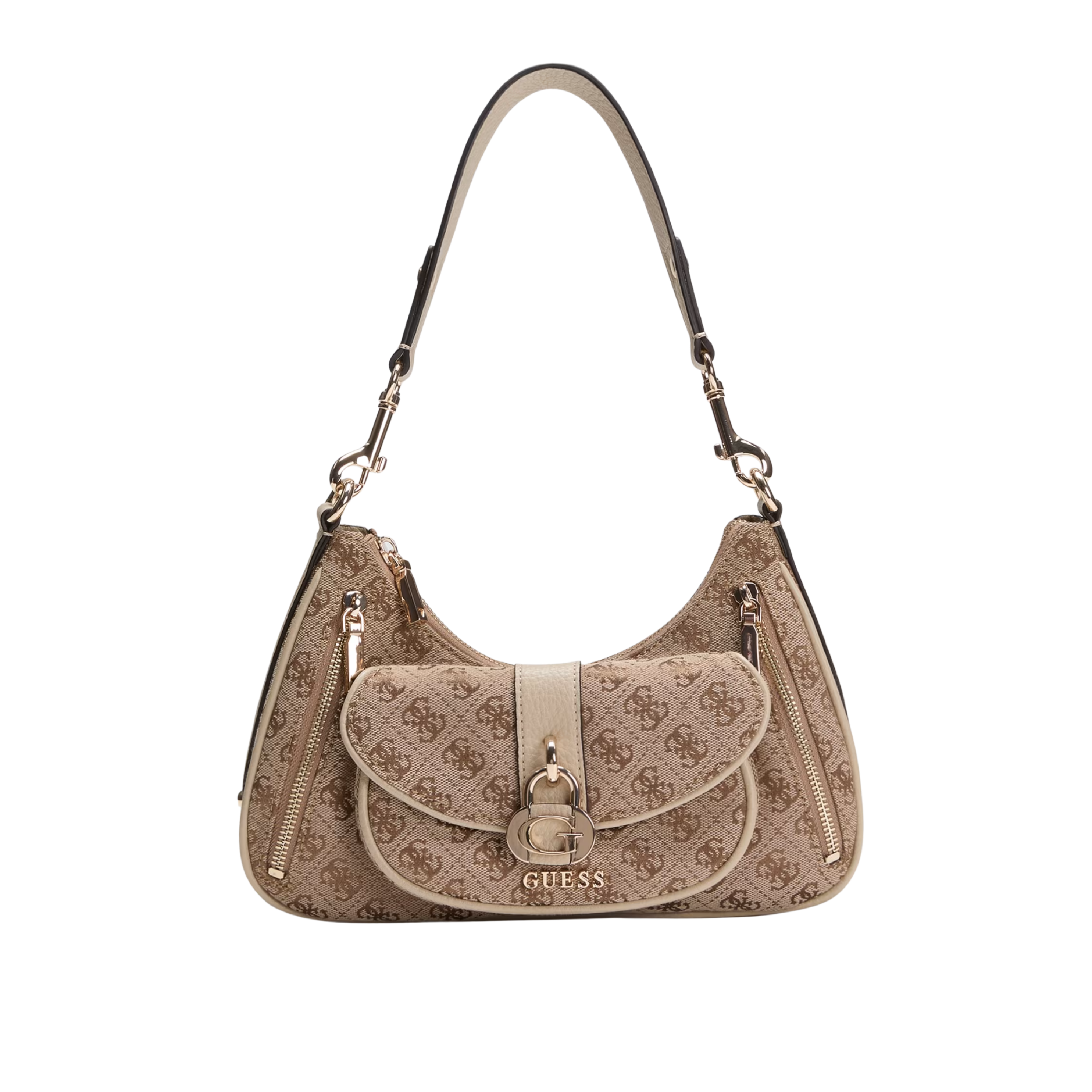 Guess Women Jessa Shoulder Bag - Latte Logo