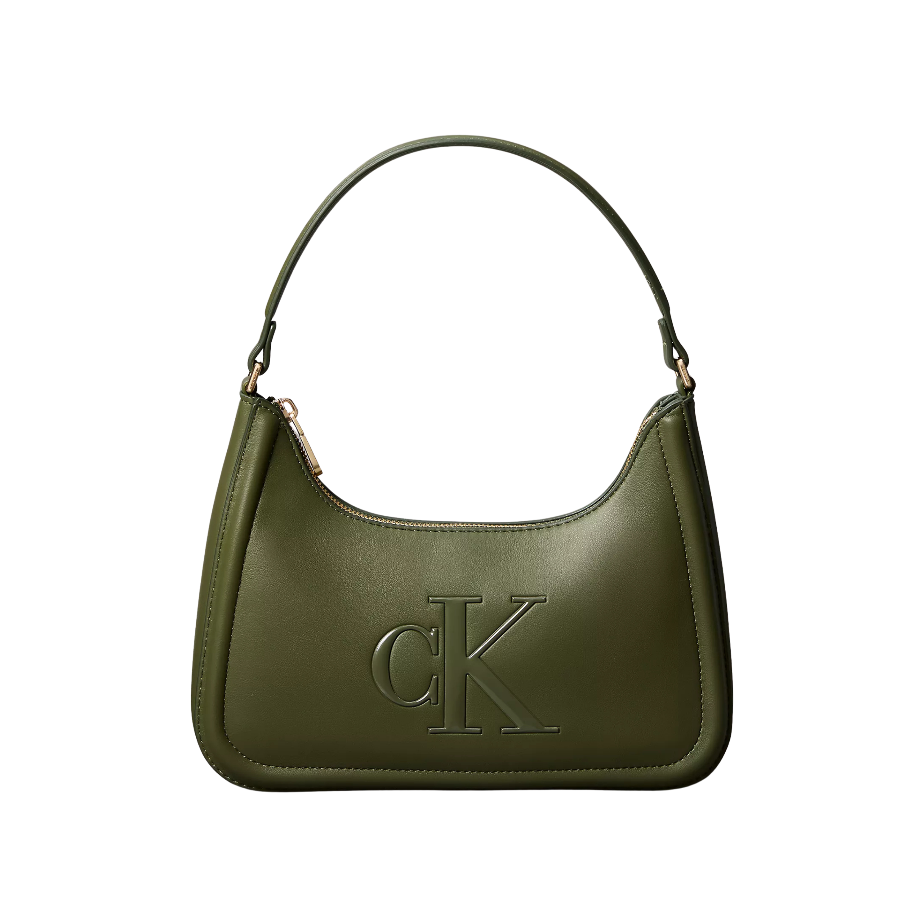 Calvin Klein Women Embossed Monogram Shoulder Bag - Cypress