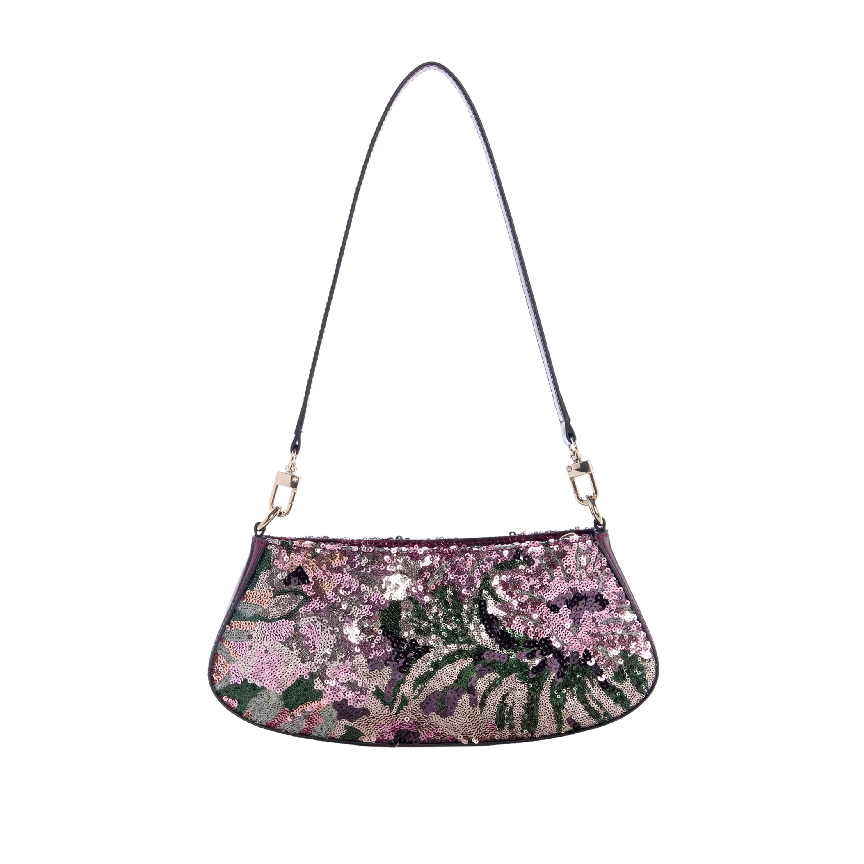 Guess Women Elsie Satin Sequin Shoulder Bag - Amethyst Multi