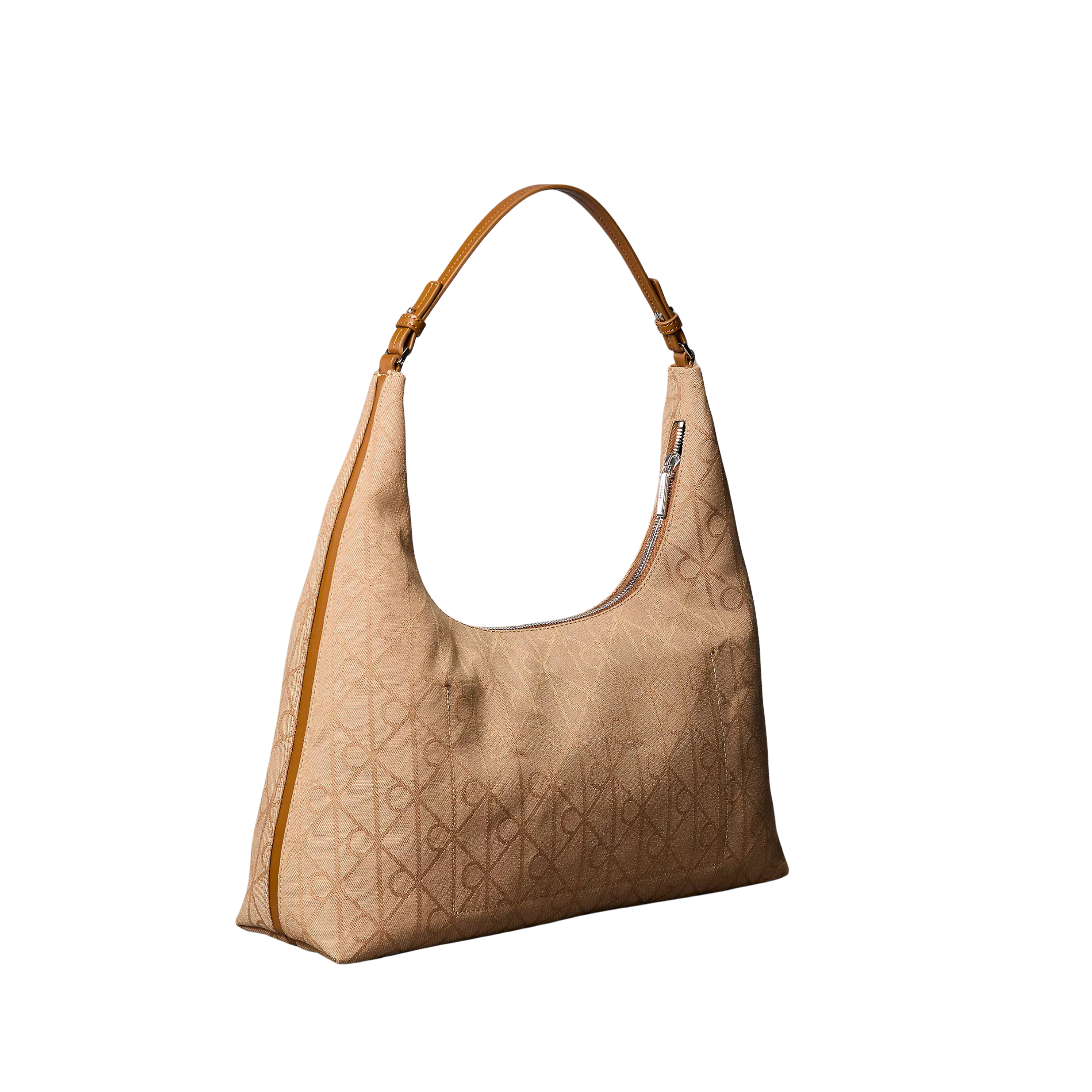 Calvin Klein Women Emblem Jacquard Shoulder Bag - Cornstalk