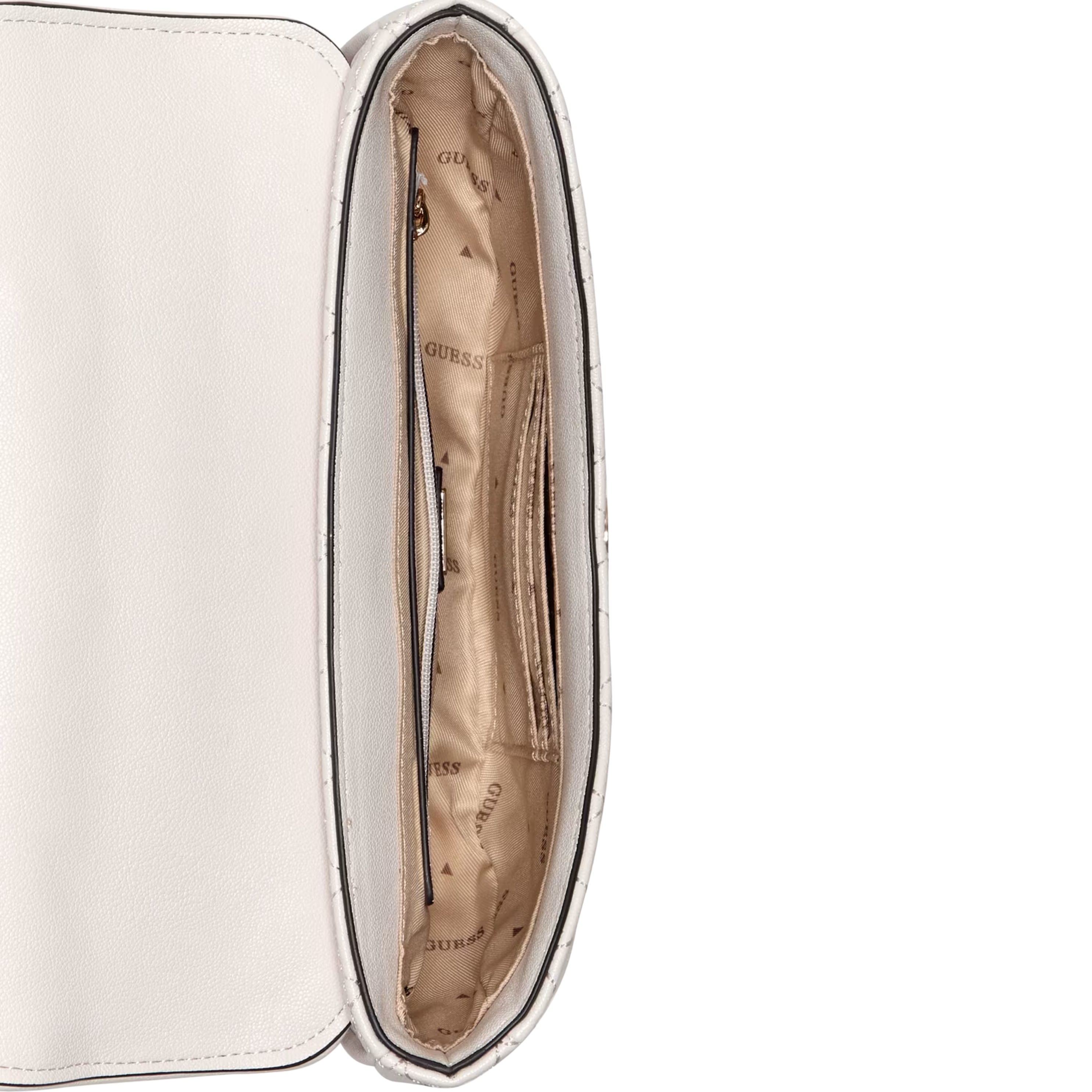 Guess Women Atabey Quilted Convertible Crossbody - White
