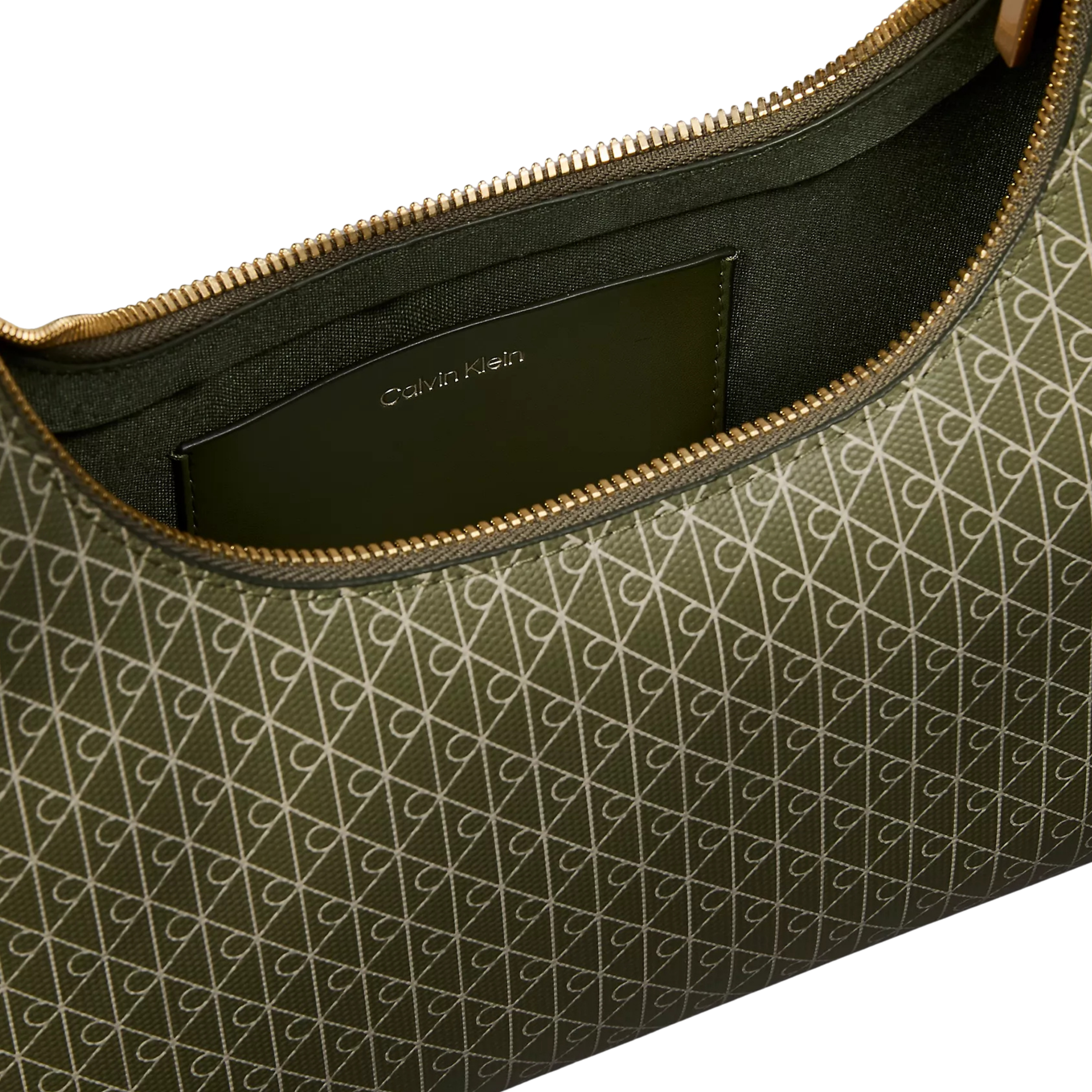 Calvin Klein Women Allover Emblem Logo Shoulder Bag - Olivine Aop