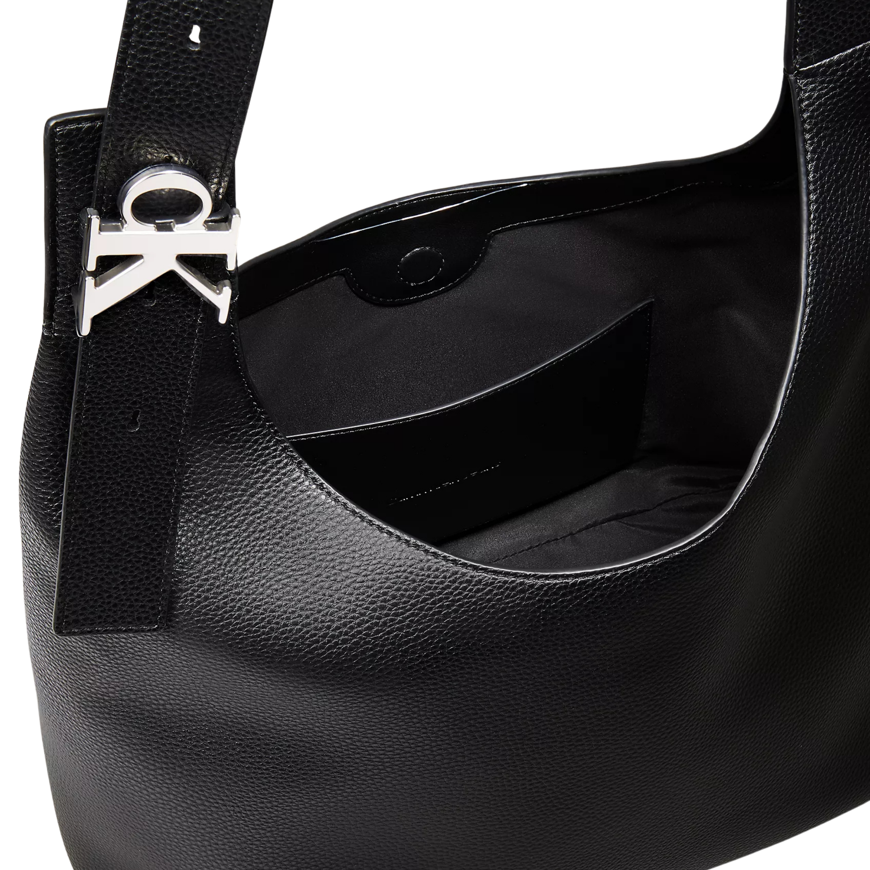 Calvin Klein Women Archive Hardware Buckle Shoulder Bag - Black