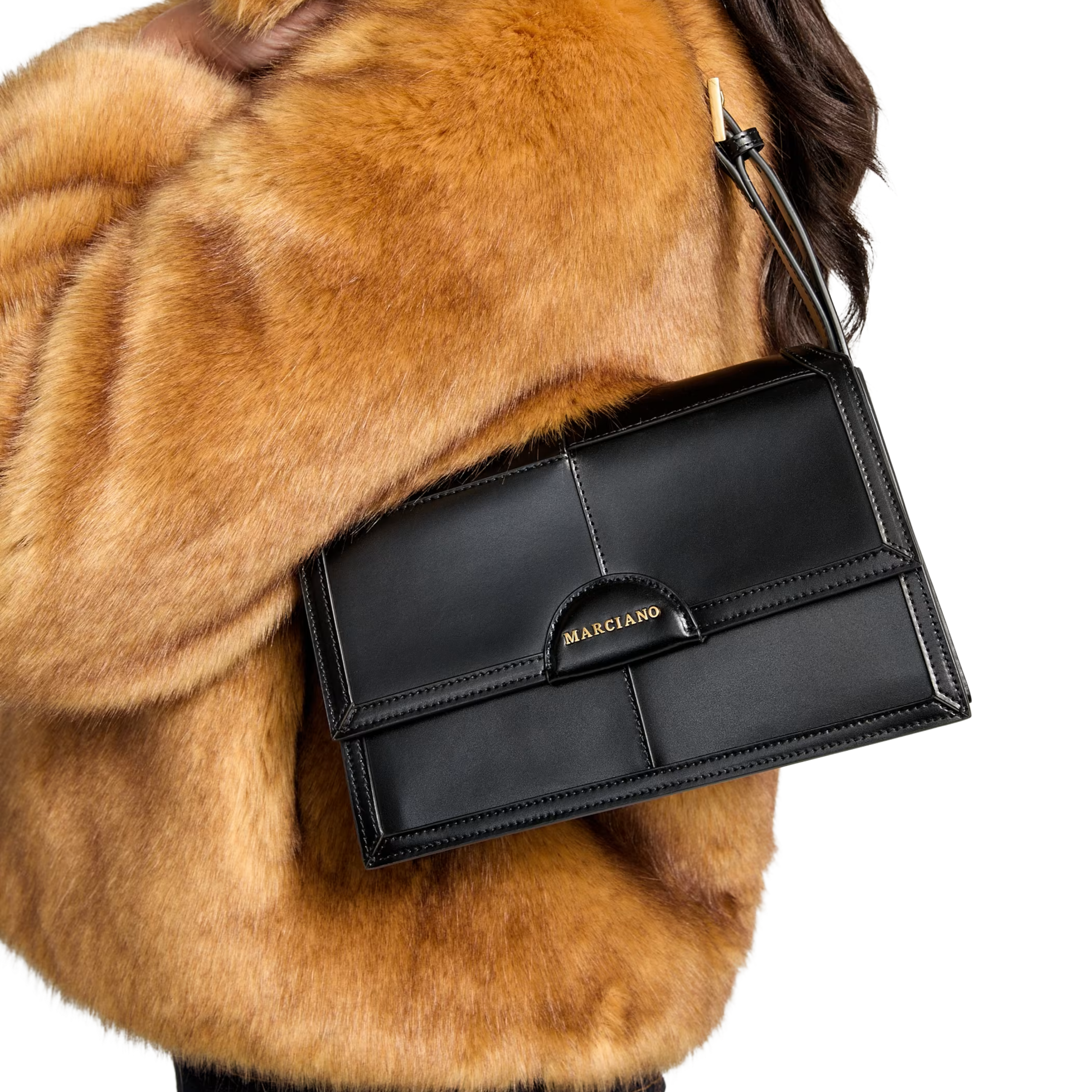 Guess Women Isa Convertible Leather Bag - Black