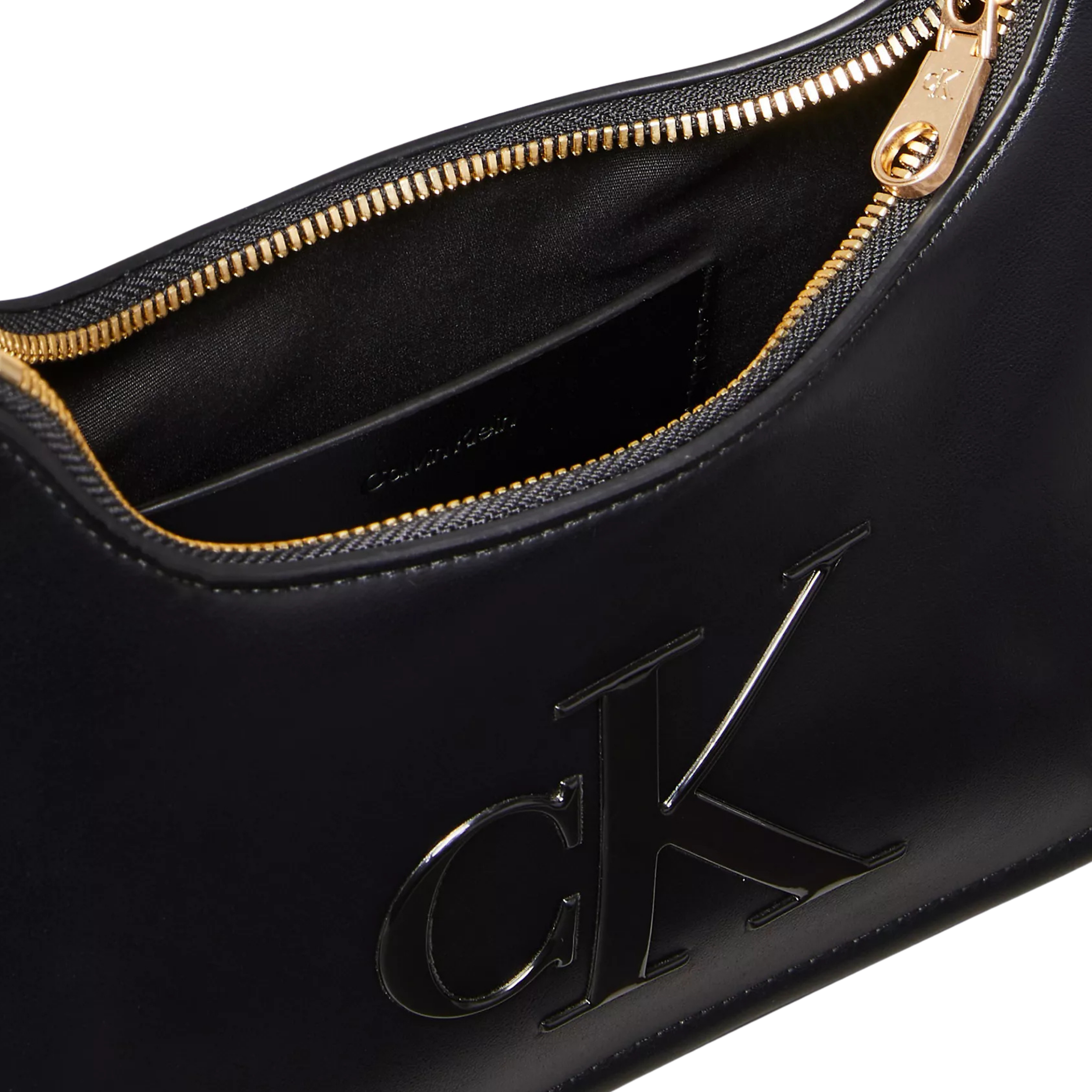 Calvin Klein Women Embossed Monogram Shoulder Bag - Black