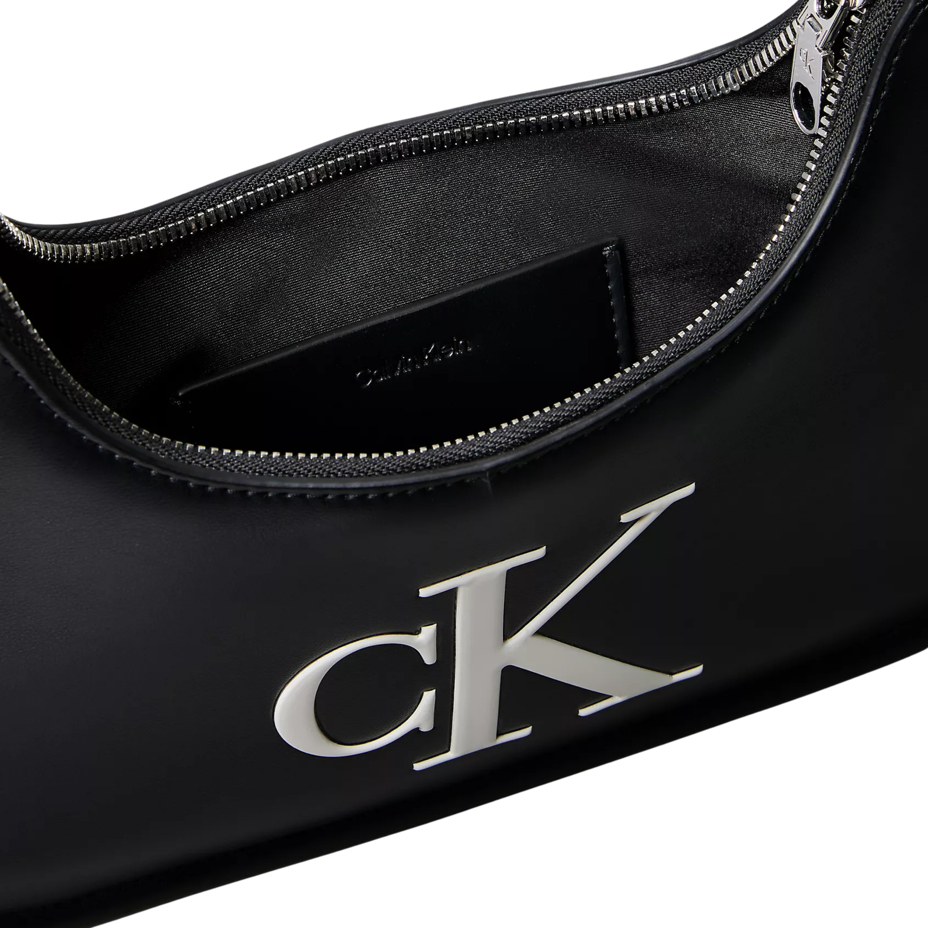 Calvin Klein Women Embossed Monogram Shoulder Bag - Black White