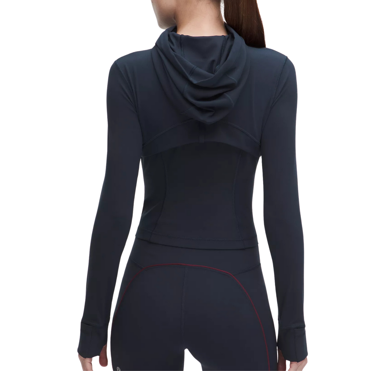 Lululemon Define Cropped Hooded Jacket - True Navy Mirror Silver