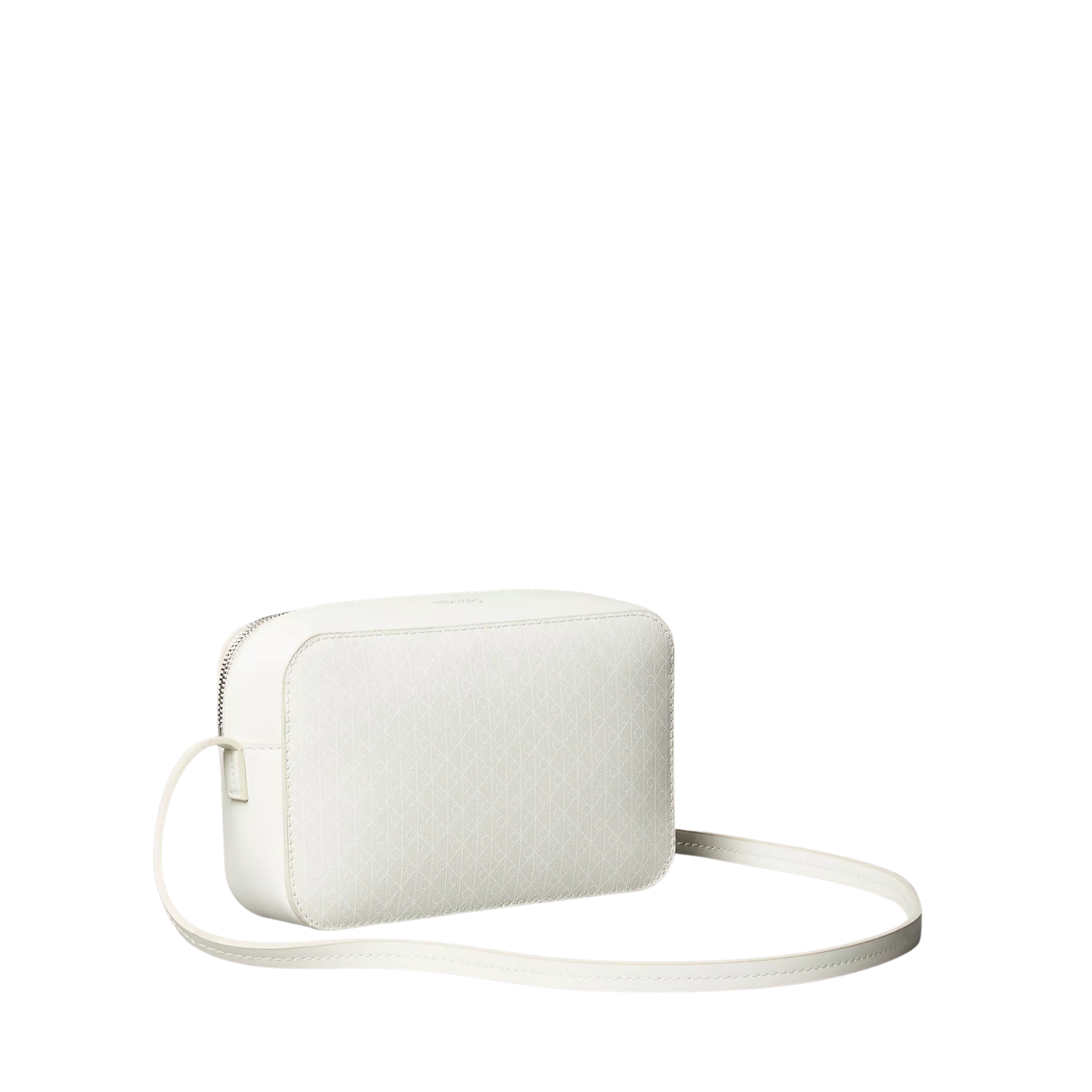 Calvin Klein Women Allover Emblem Logo Camera Bag - Lily White