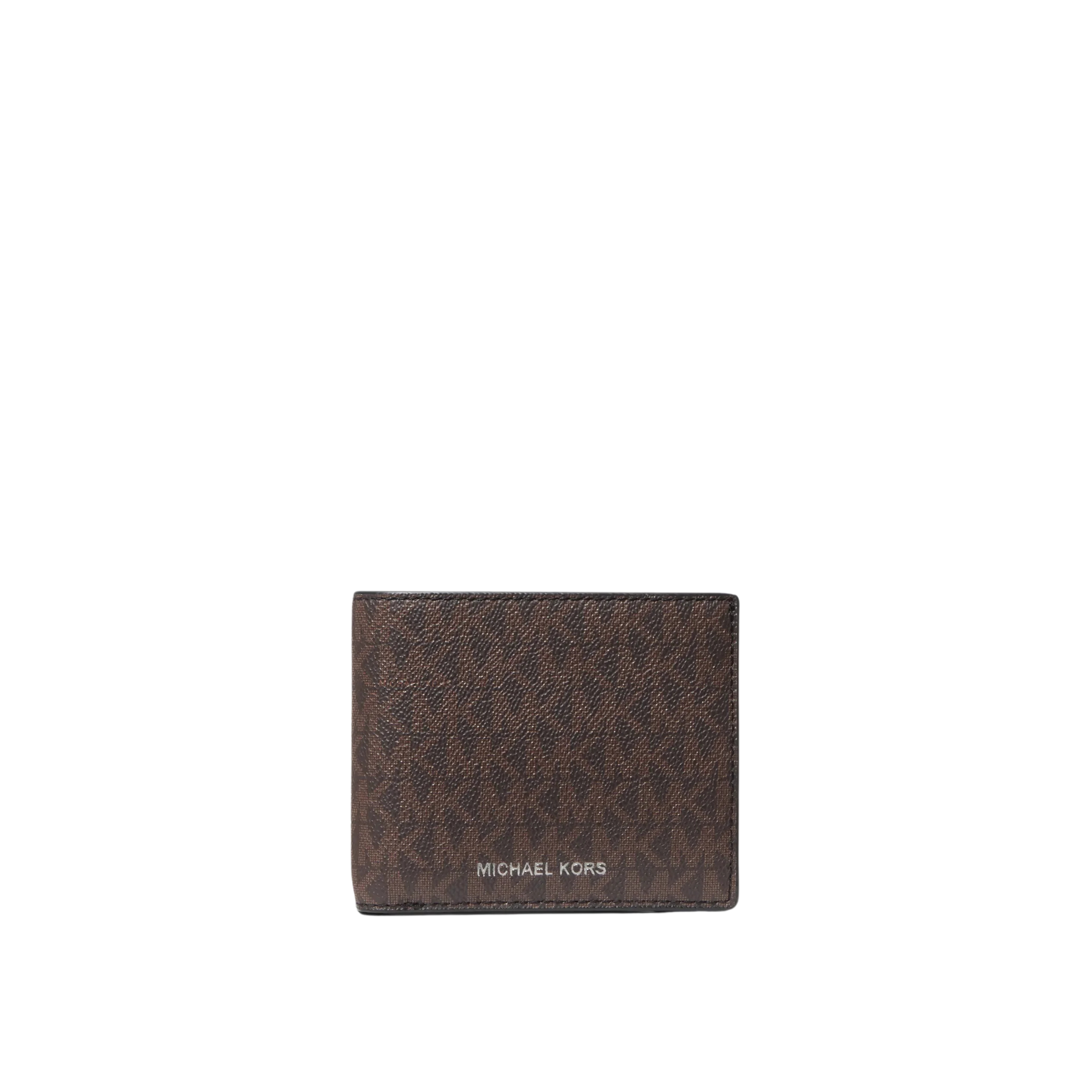 Michael Kors Men Cooper Logo Billfold Wallet With Passcase - Brown Black
