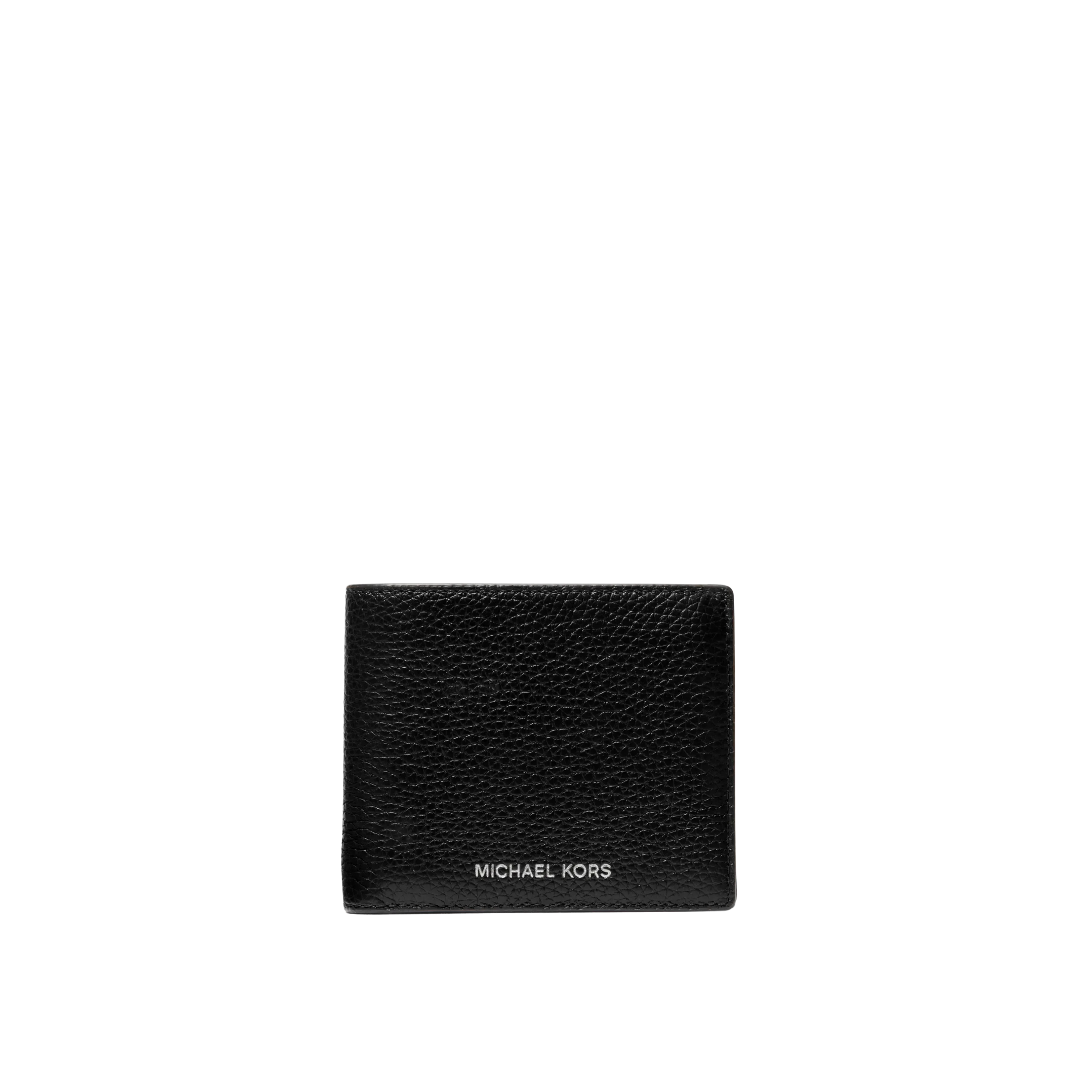 Michael Kors Men Cooper Pebbled Leather Billfold Wallet With Coin Pouch - Black